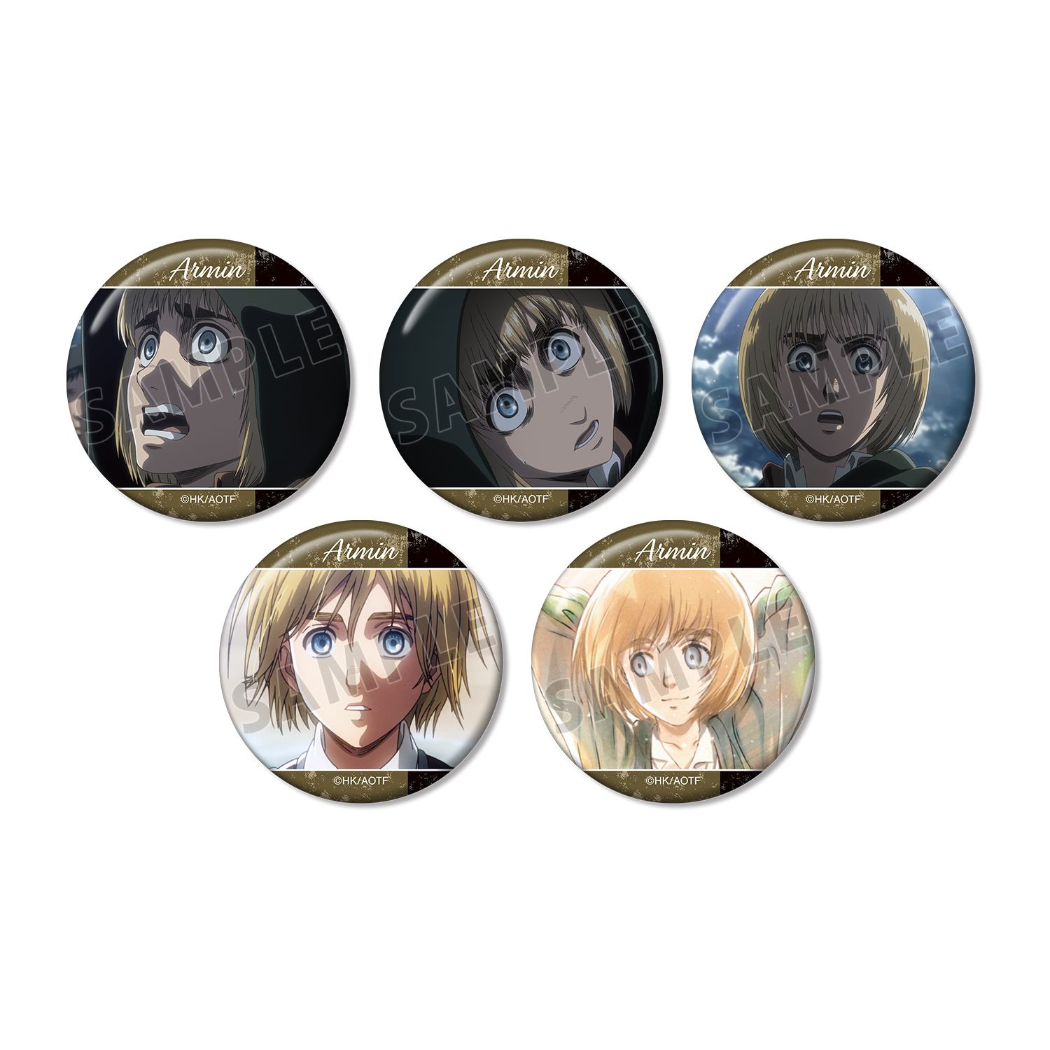 TVアニメ『進撃の巨人』 アルミン 場面写缶バッジ5個セット - 公式商品画像 | AniSmile