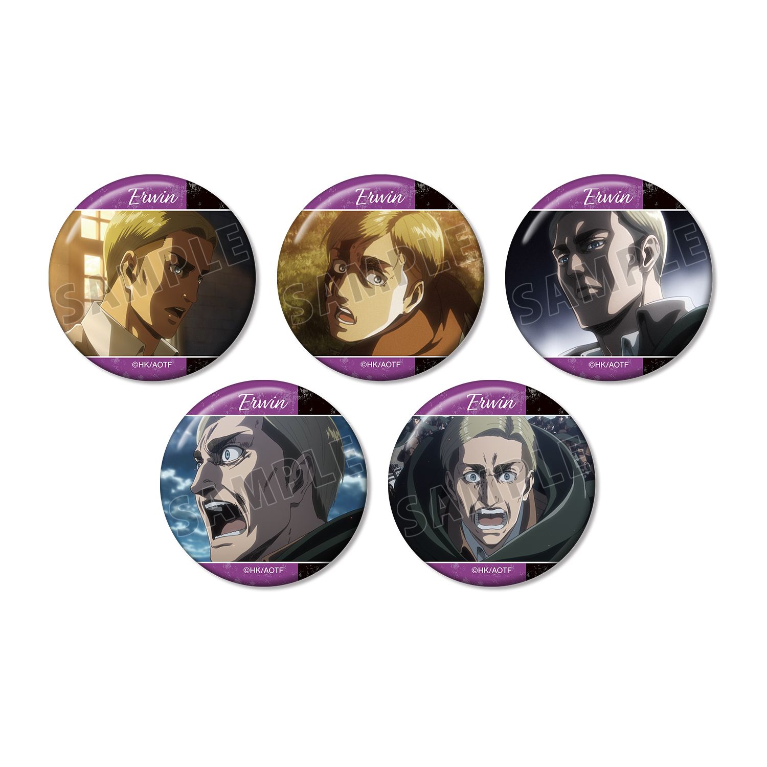 TVアニメ『進撃の巨人』 エルヴィン 場面写缶バッジ5個セット - 公式商品画像 | AniSmile