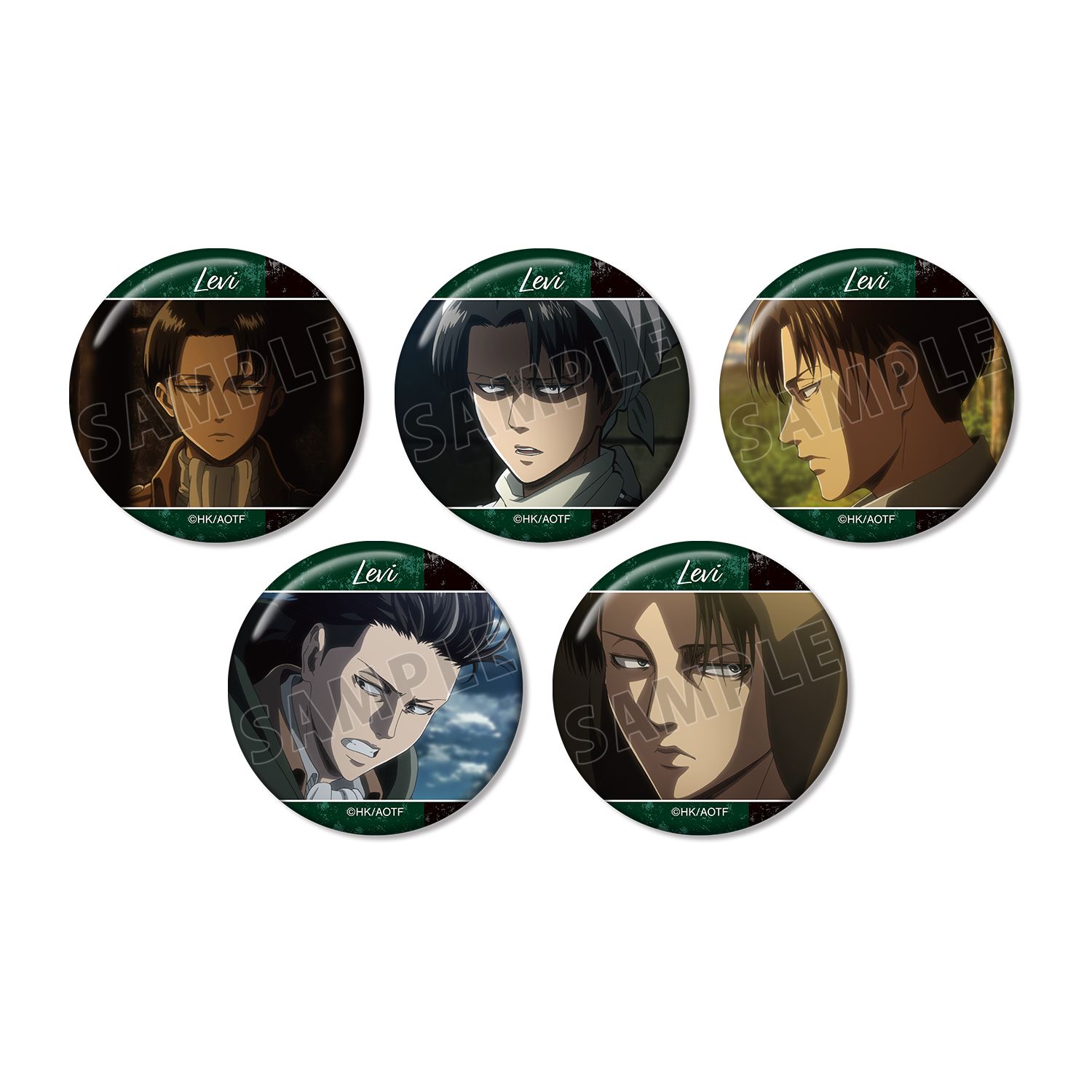 TVアニメ『進撃の巨人』 リヴァイ 場面写缶バッジ5個セット - 公式商品画像 | AniSmile