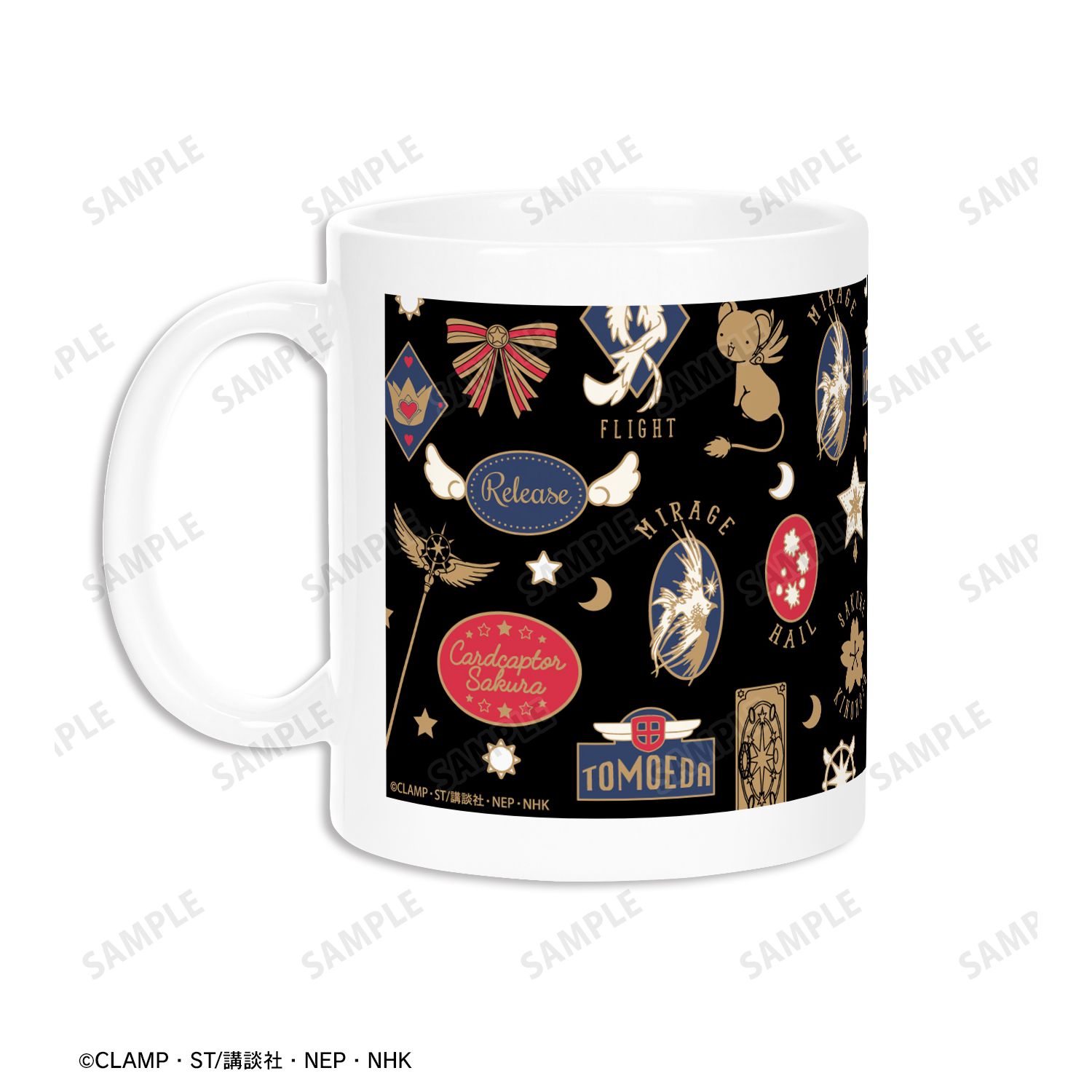 カードキャプターさくら クリアカード編 モチーフ柄 マグカップ(ブラック) 画像 4 | AniSmile