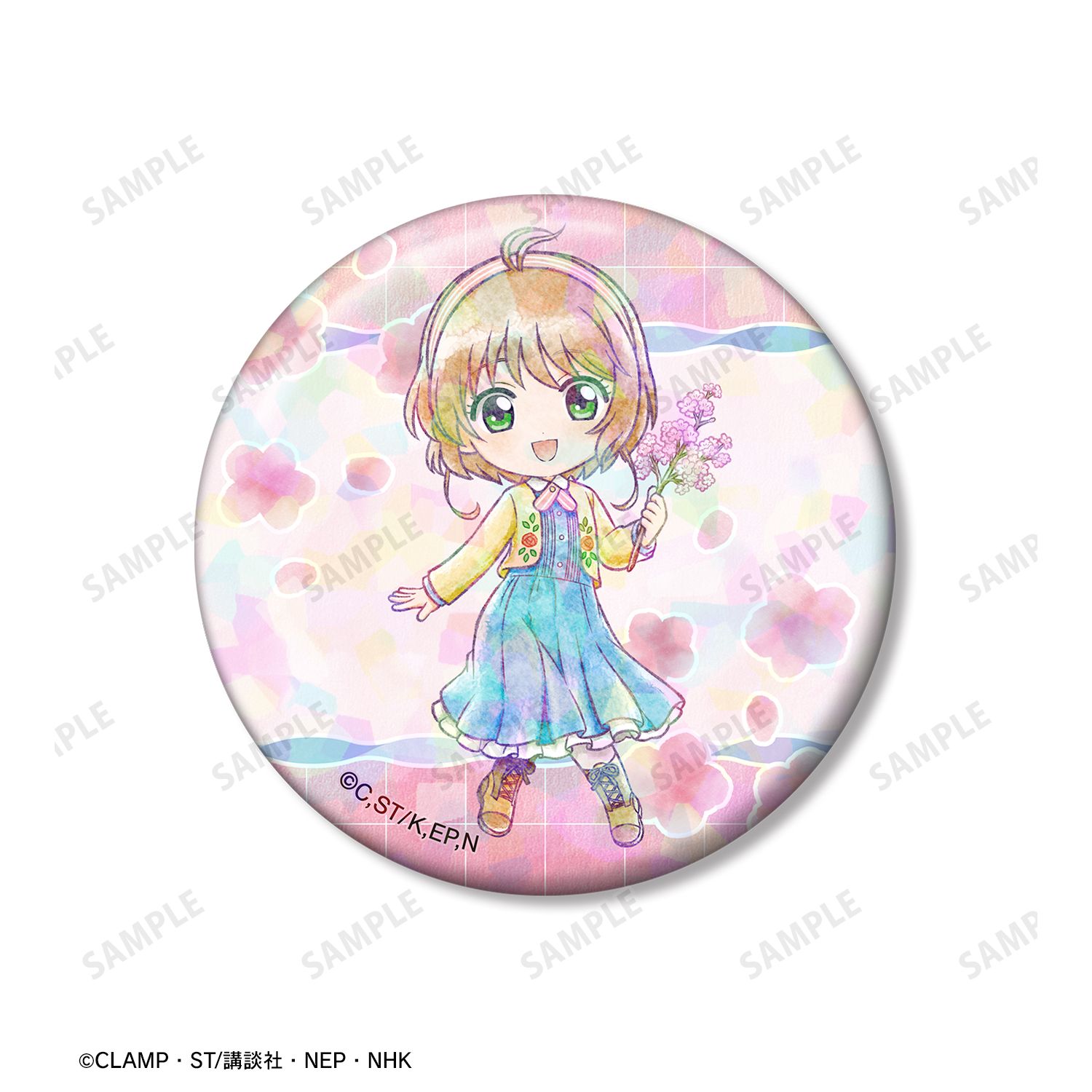 カードキャプターさくら クリアカード編 木之本 桜 ちびキャラ みんなで旅行ver. ホログラム缶バッジ2個セット 画像 4 | AniSmile