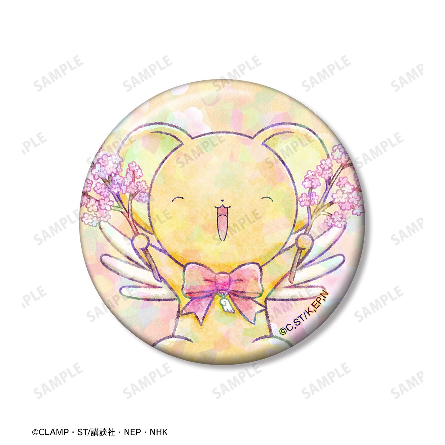 カードキャプターさくら クリアカード編 ケロちゃん ちびキャラ みんなで旅行ver. ホログラム缶バッジ2個セット 画像 3 | AniSmile