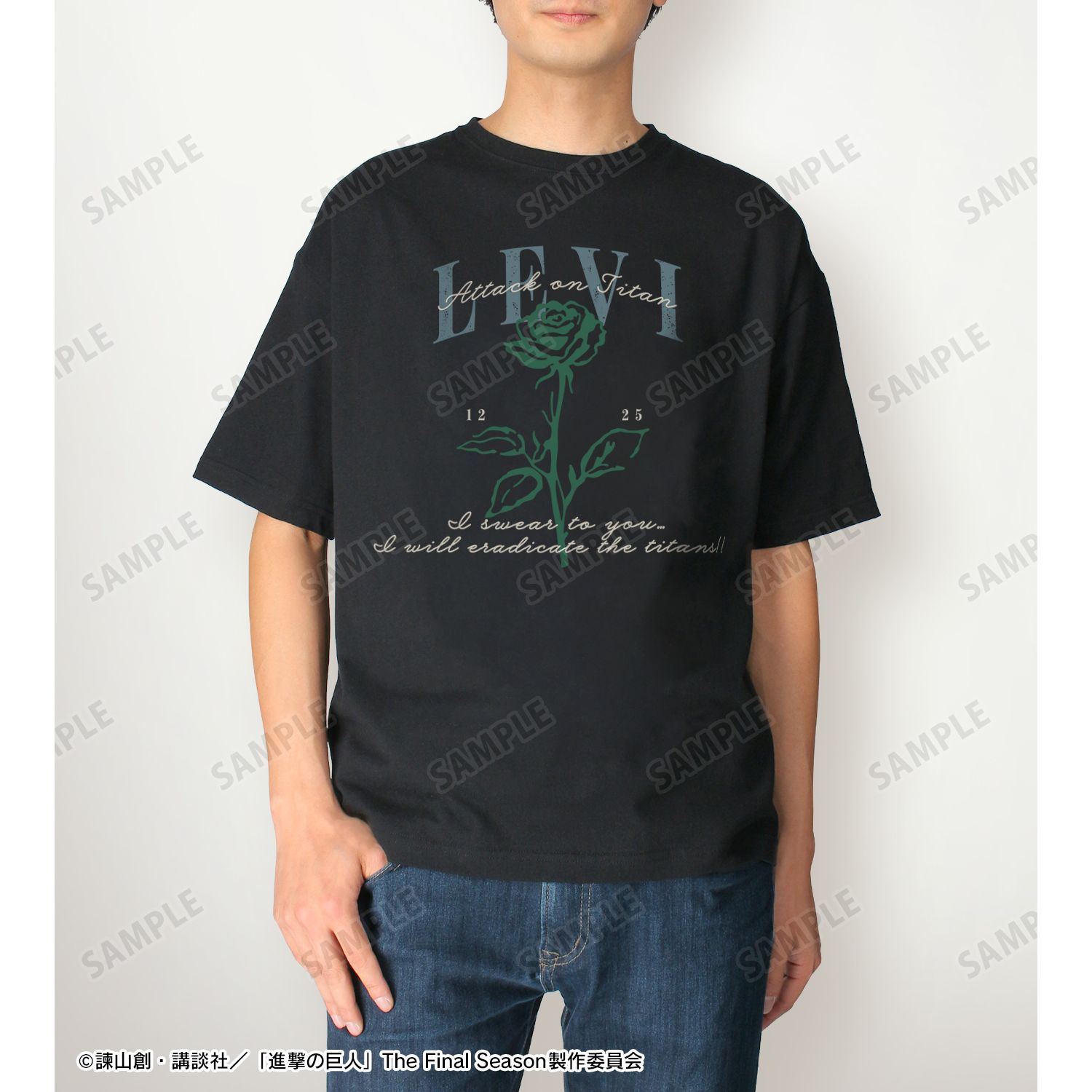 TVアニメ『進撃の巨人』 リヴァイ ar-Unity BIGシルエットTシャツユニセックス(サイズ/S) Image 4 | AniSmile