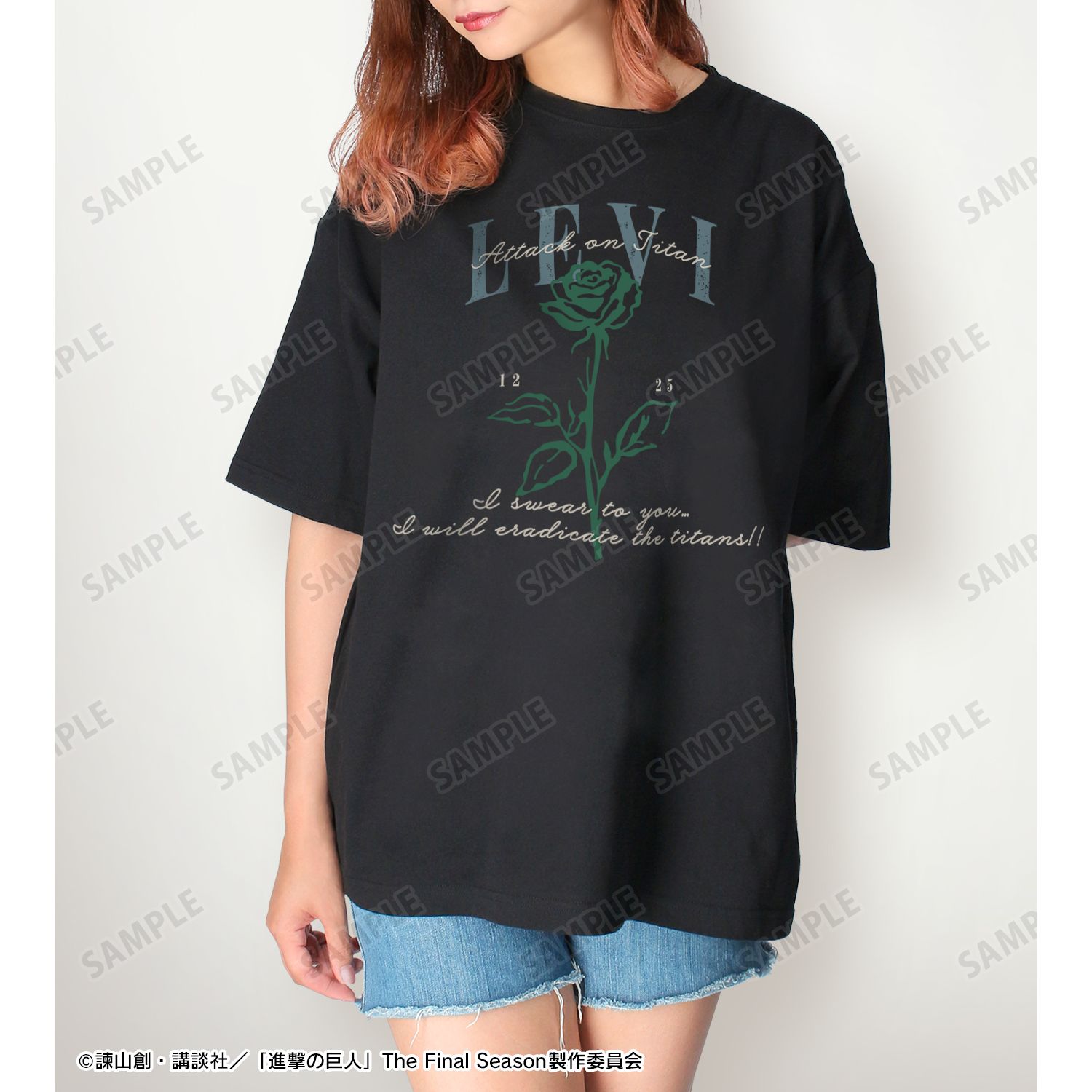 TVアニメ『進撃の巨人』 リヴァイ ar-Unity BIGシルエットTシャツユニセックス(サイズ/S) Image 5 | AniSmile