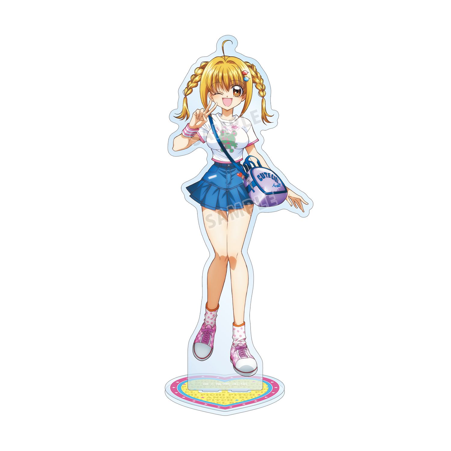 アニメ「ぴちぴちピッチ」 ANGEL BLUEコラボ 描き下ろし 七海 るちあ 特大アクリルスタンド ver.A - 公式商品画像 | AniSmile