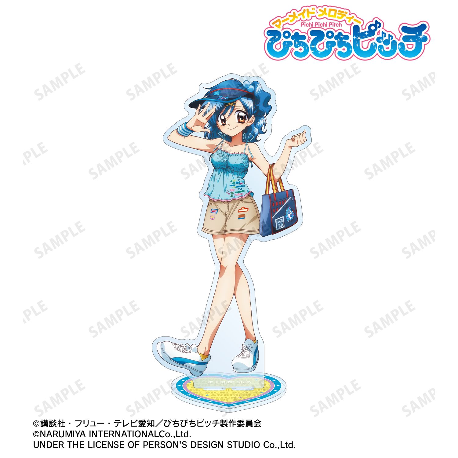 アニメ「ぴちぴちピッチ」 ANGEL BLUEコラボ 描き下ろし 宝生 波音 特大アクリルスタンド ver.A 画像 2 | AniSmile