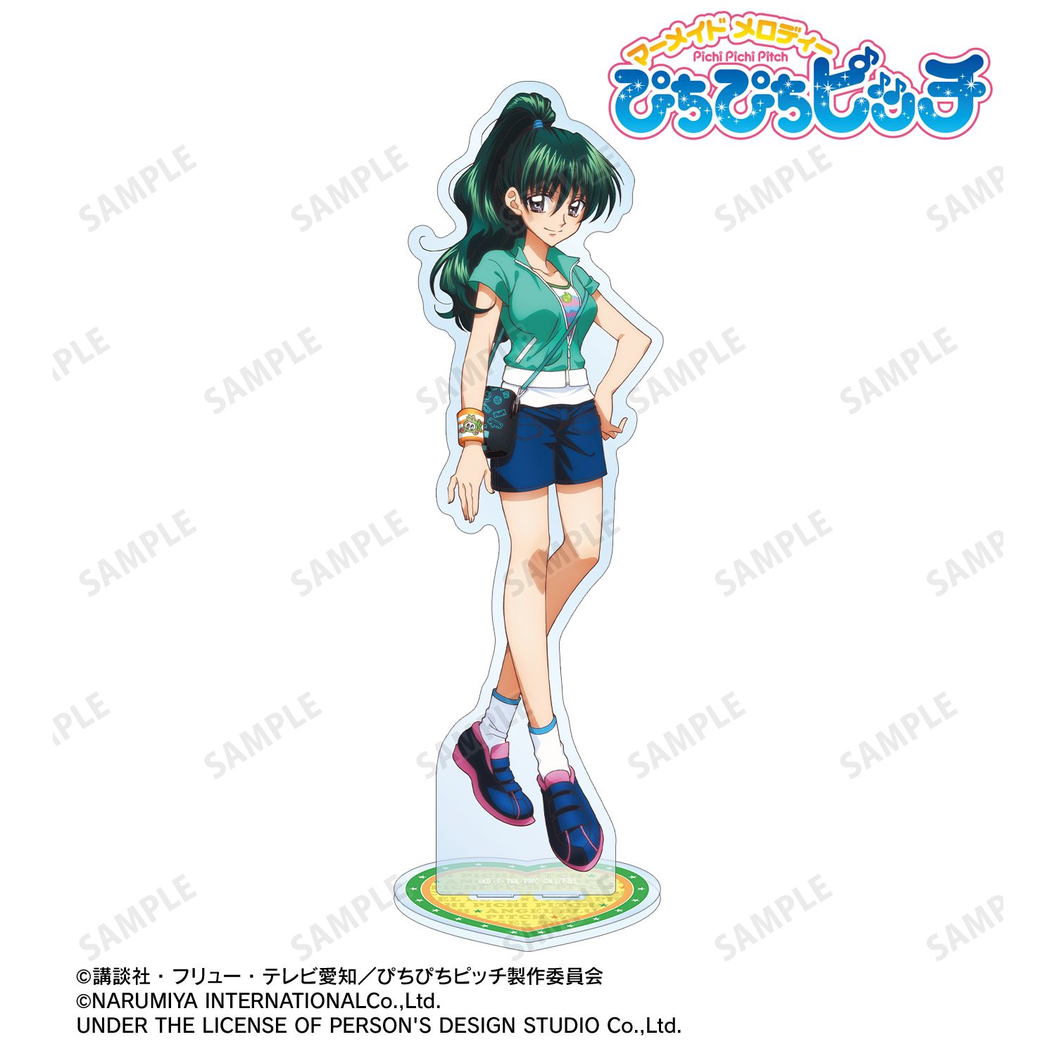 アニメ「ぴちぴちピッチ」 ANGEL BLUEコラボ 描き下ろし 洞院 リナ 特大アクリルスタンド ver.A 画像 2 | AniSmile