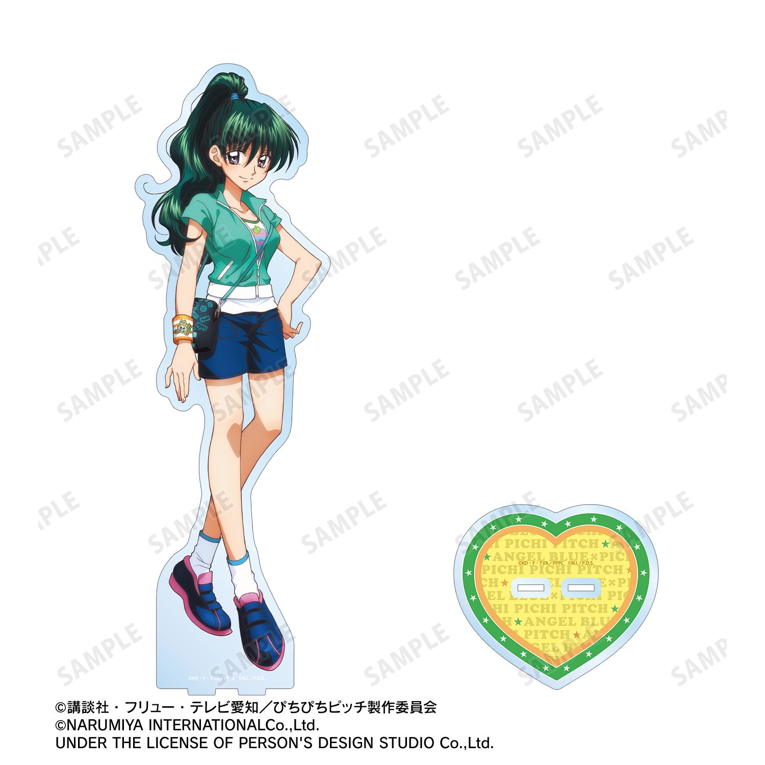 アニメ「ぴちぴちピッチ」 ANGEL BLUEコラボ 描き下ろし 洞院 リナ 特大アクリルスタンド ver.A 画像 3 | AniSmile
