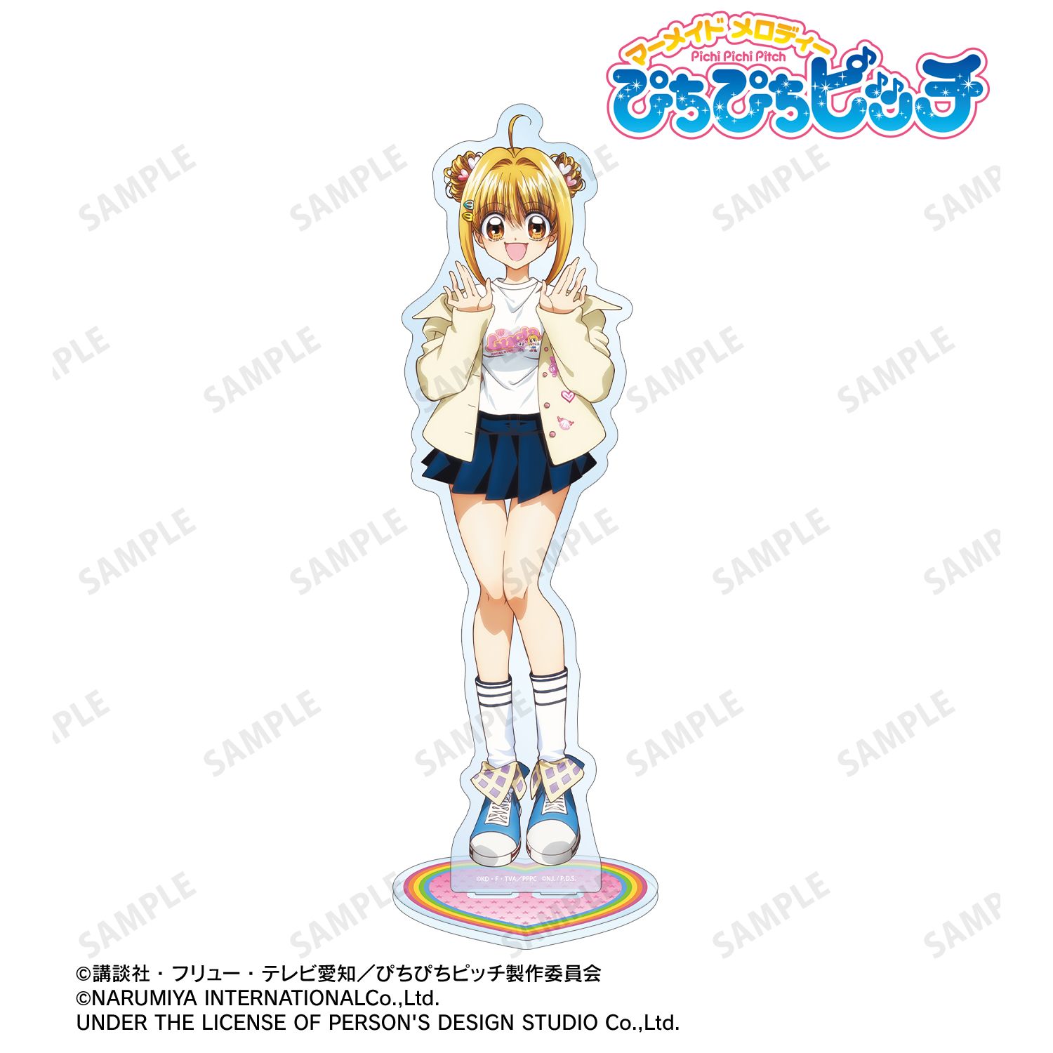 アニメ「ぴちぴちピッチ」 ANGEL BLUEコラボ 描き下ろし 七海 るちあ 特大アクリルスタンド ver.B 画像 2 | AniSmile