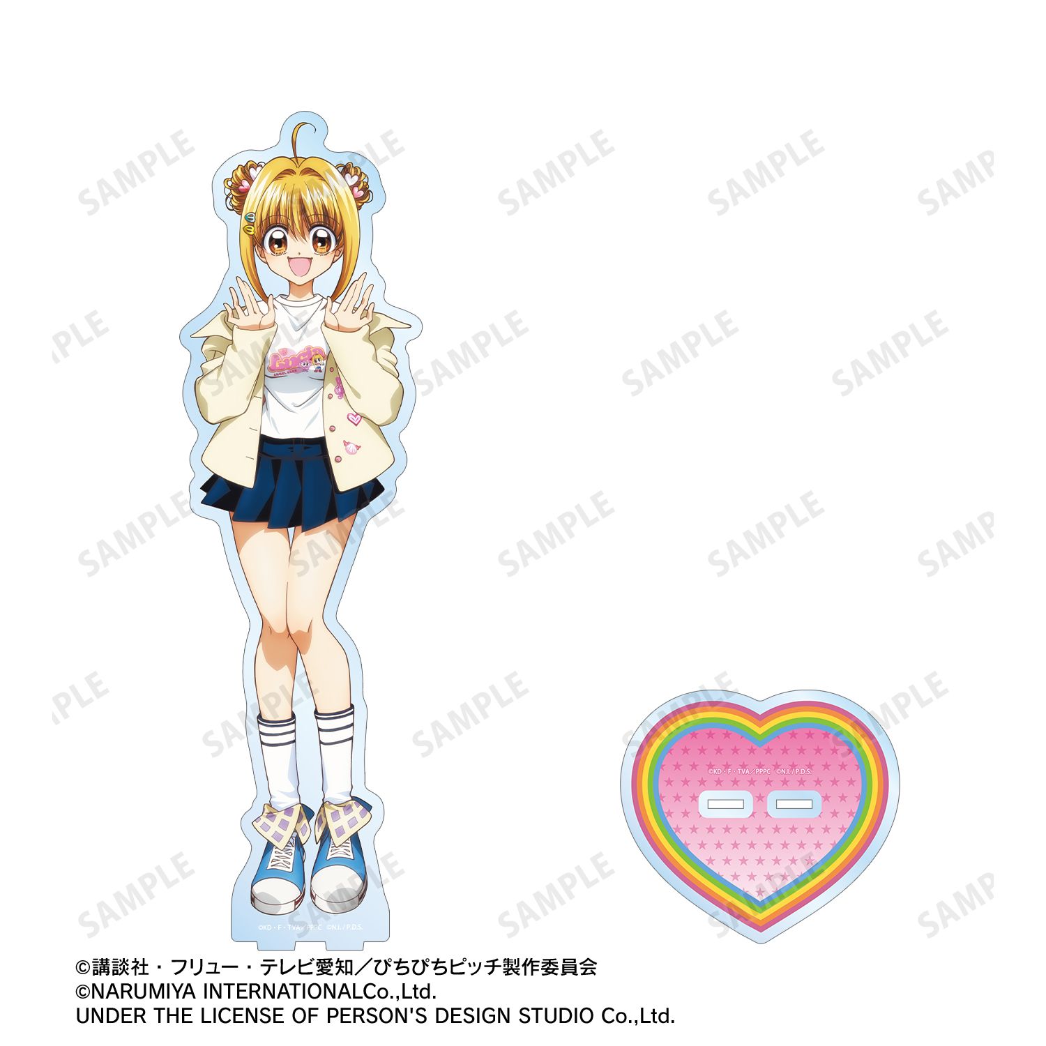 アニメ「ぴちぴちピッチ」 ANGEL BLUEコラボ 描き下ろし 七海 るちあ 特大アクリルスタンド ver.B 画像 3 | AniSmile
