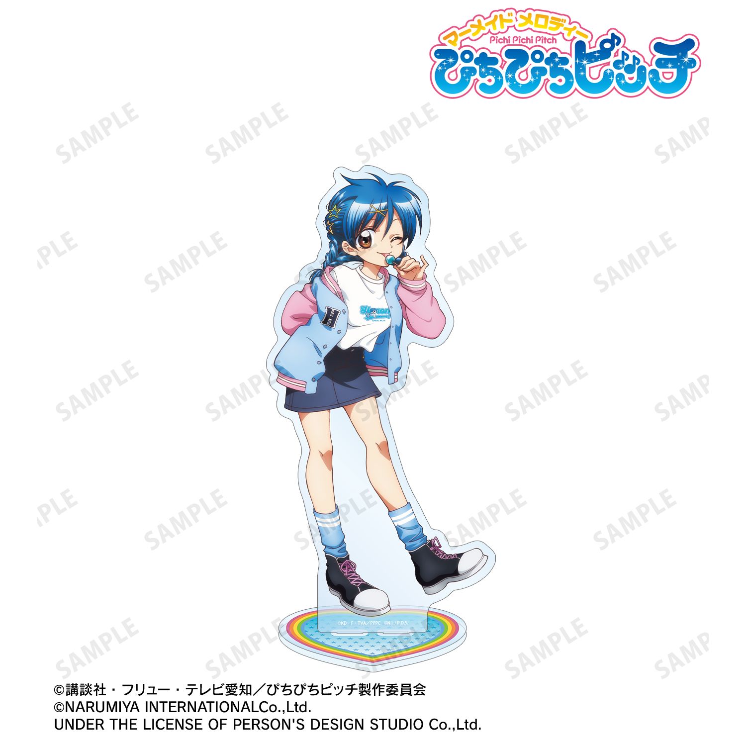 アニメ「ぴちぴちピッチ」 ANGEL BLUEコラボ 描き下ろし 宝生 波音 特大アクリルスタンド ver.B 画像 2 | AniSmile