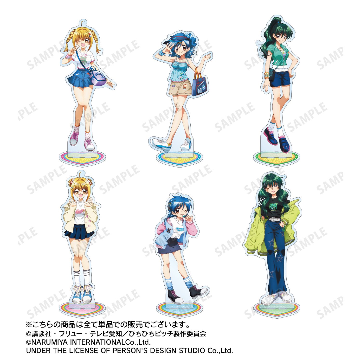 アニメ「ぴちぴちピッチ」 ANGEL BLUEコラボ 描き下ろし 宝生 波音 特大アクリルスタンド ver.B 画像 4 | AniSmile