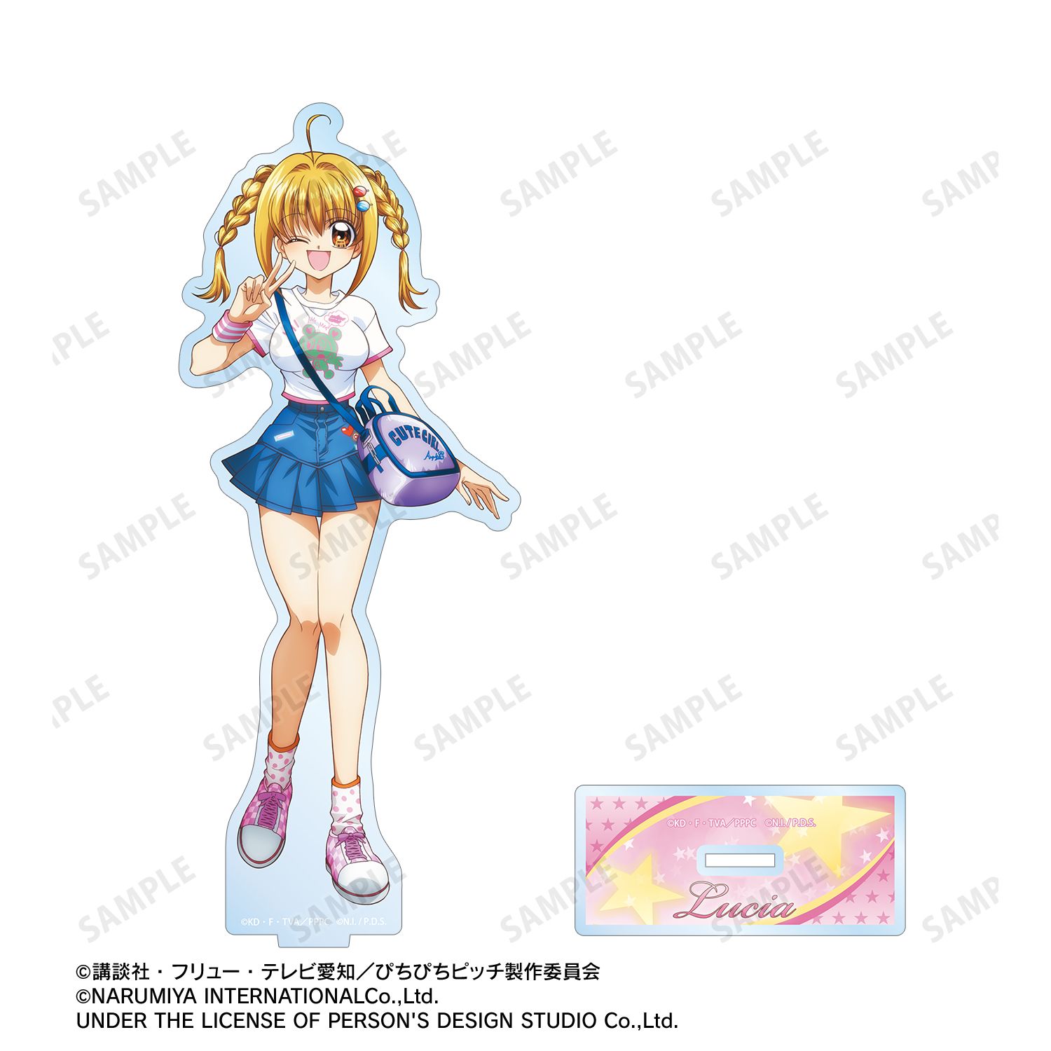 アニメ「ぴちぴちピッチ」 ANGEL BLUEコラボ 描き下ろし 七海 るちあ BIGアクリルスタンド ver.A 画像 3 | AniSmile