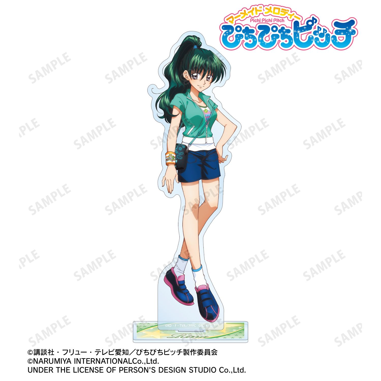 アニメ「ぴちぴちピッチ」 ANGEL BLUEコラボ 描き下ろし 洞院 リナ BIGアクリルスタンド ver.A 画像 2 | AniSmile