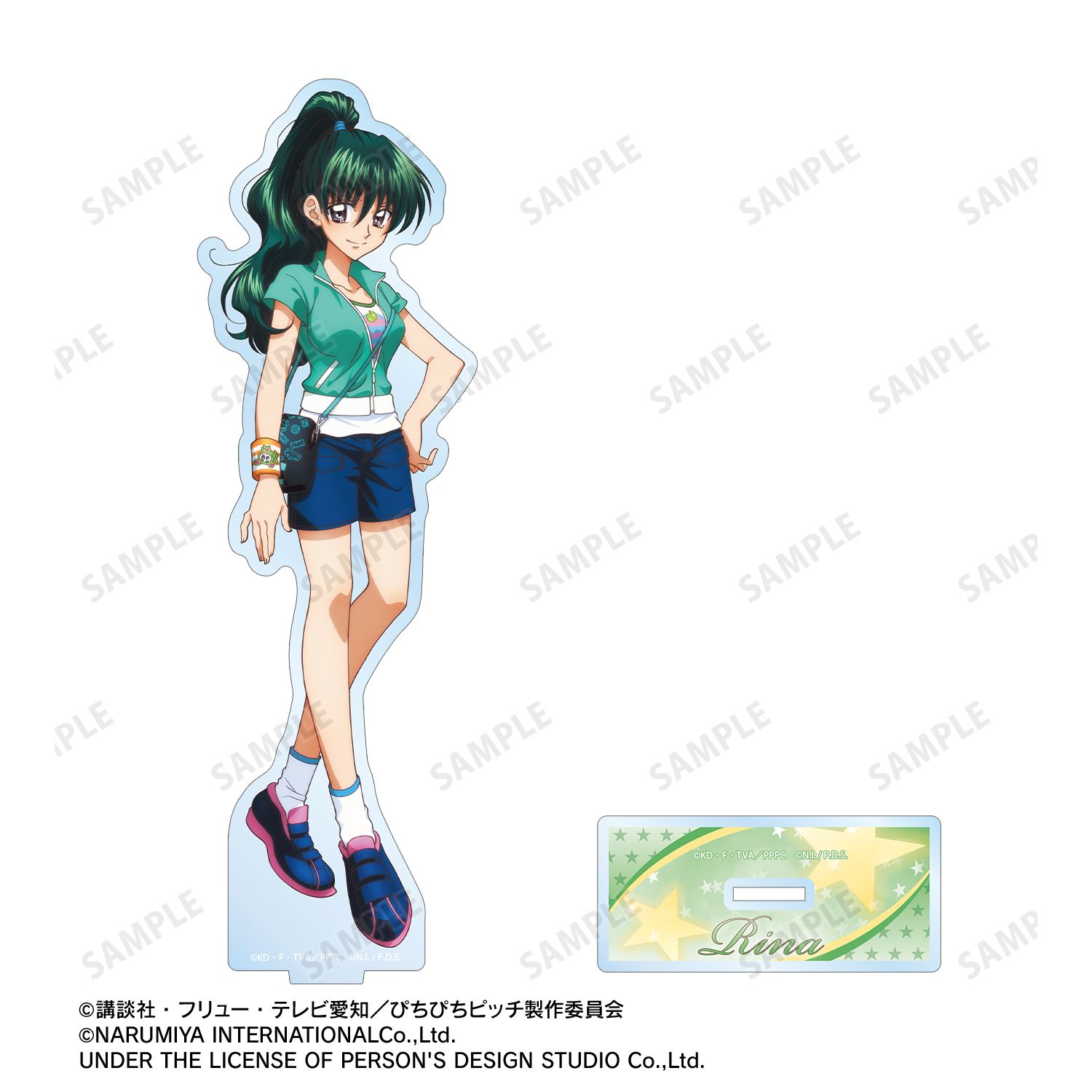 アニメ「ぴちぴちピッチ」 ANGEL BLUEコラボ 描き下ろし 洞院 リナ BIGアクリルスタンド ver.A 画像 3 | AniSmile