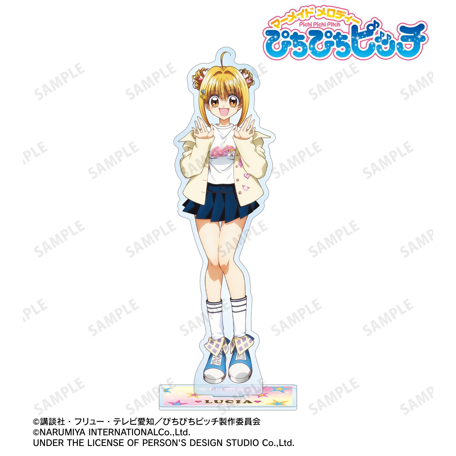 アニメ「ぴちぴちピッチ」 ANGEL BLUEコラボ 描き下ろし 七海 るちあ BIGアクリルスタンド ver.B 画像 2 | AniSmile