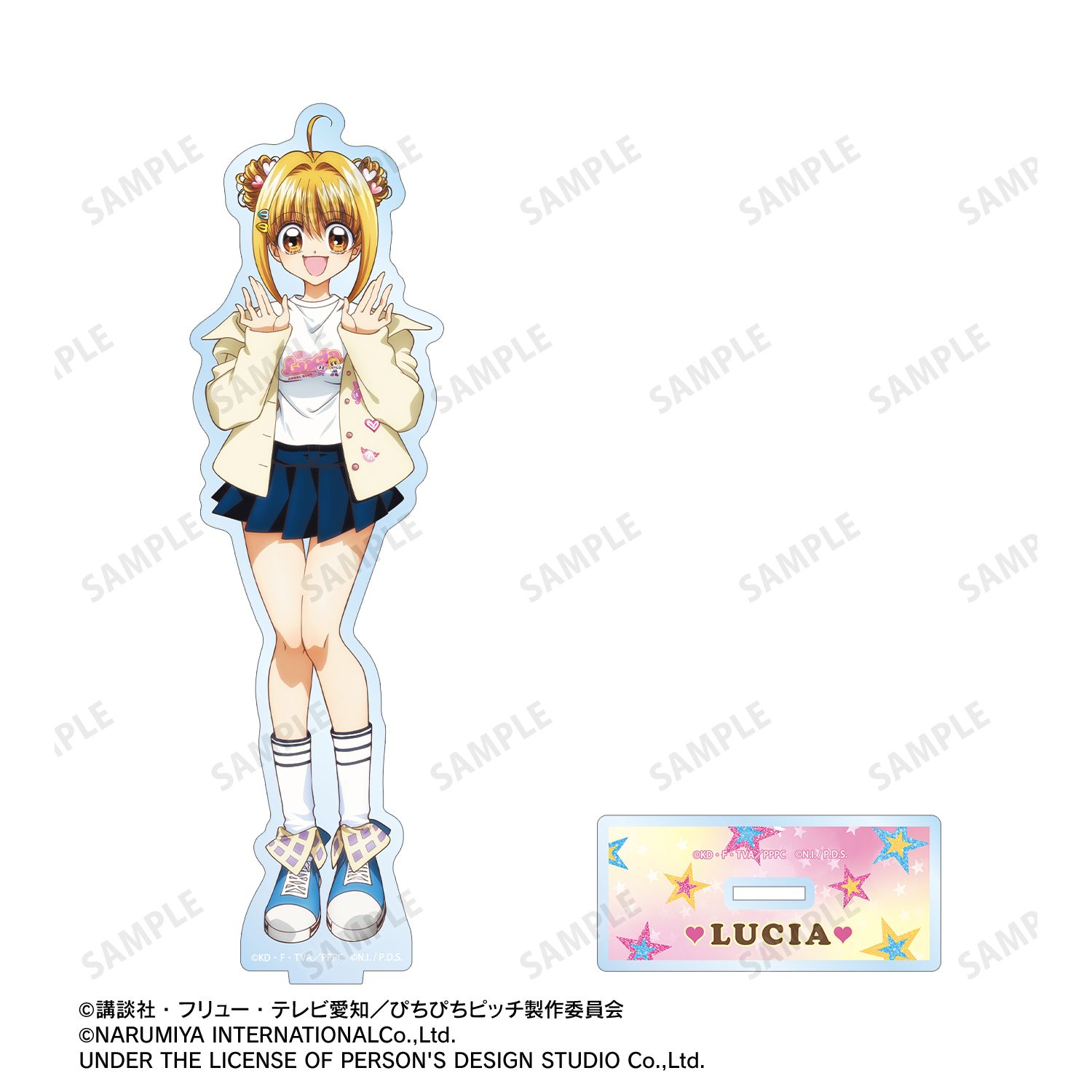 アニメ「ぴちぴちピッチ」 ANGEL BLUEコラボ 描き下ろし 七海 るちあ BIGアクリルスタンド ver.B 画像 3 | AniSmile