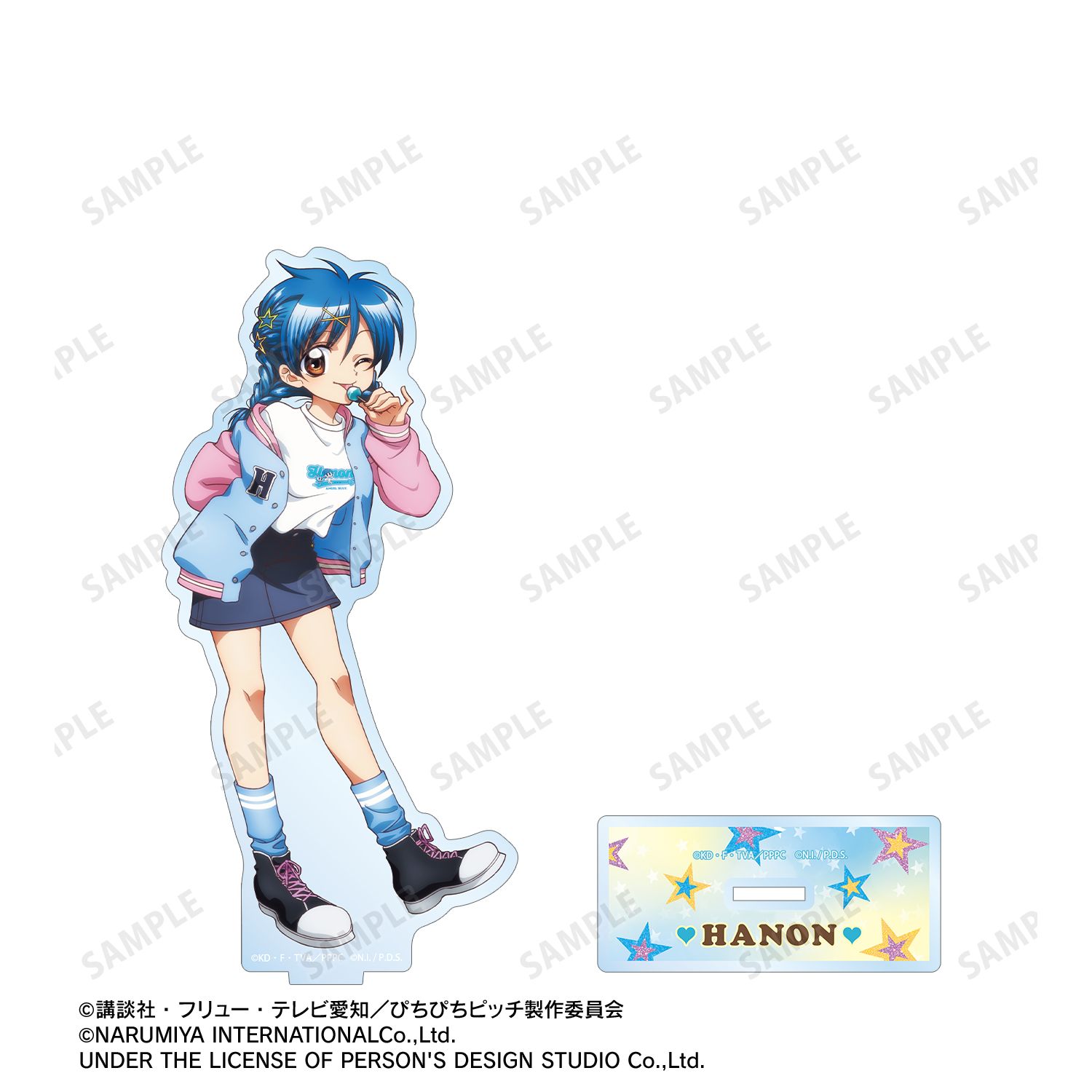 アニメ「ぴちぴちピッチ」 ANGEL BLUEコラボ 描き下ろし 宝生 波音 BIGアクリルスタンド ver.B 画像 2 | AniSmile