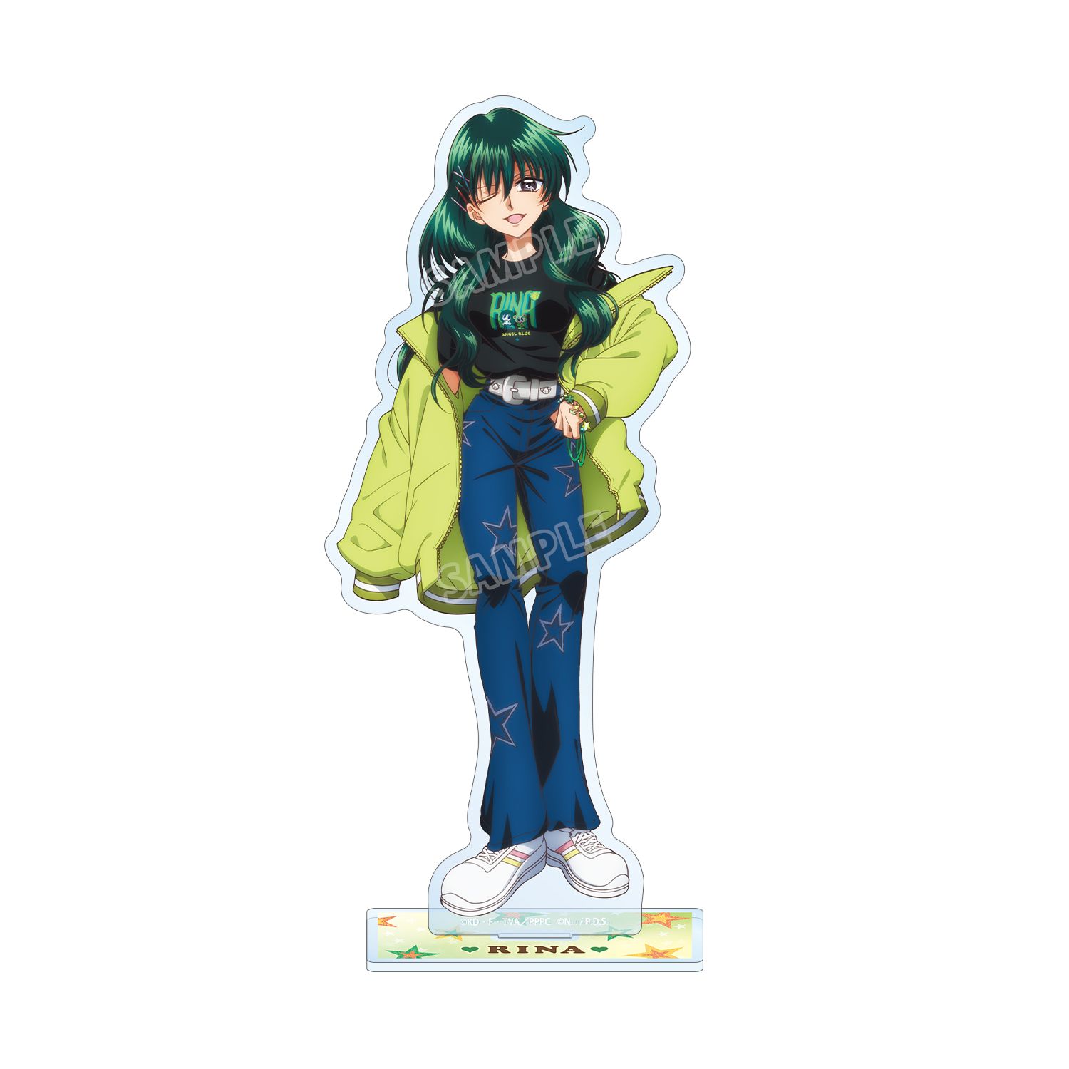 アニメ「ぴちぴちピッチ」 ANGEL BLUEコラボ 描き下ろし 洞院 リナ BIGアクリルスタンド ver.B - 公式商品画像 | AniSmile