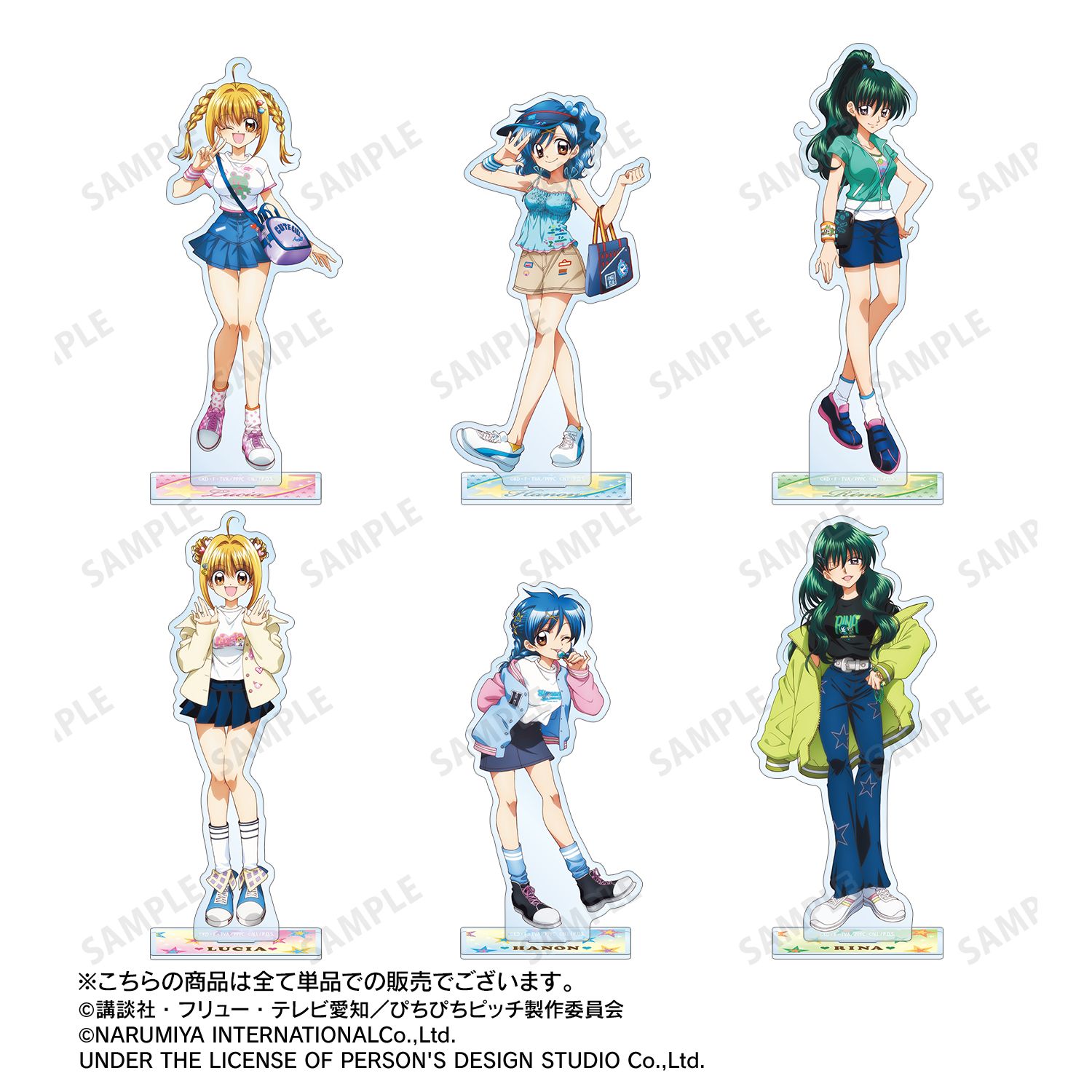 アニメ「ぴちぴちピッチ」 ANGEL BLUEコラボ 描き下ろし 洞院 リナ BIGアクリルスタンド ver.B 画像 4 | AniSmile