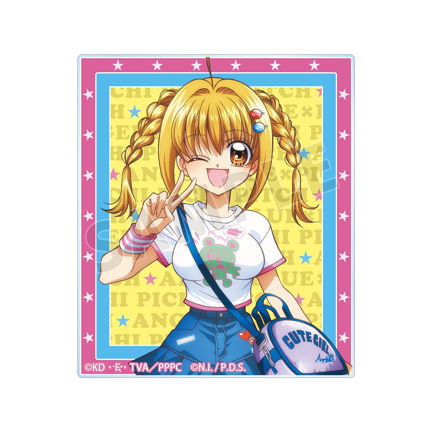 アニメ「ぴちぴちピッチ」 ANGEL BLUEコラボ 描き下ろし 七海 るちあ アクリルカード ver.A - 公式商品画像 | AniSmile