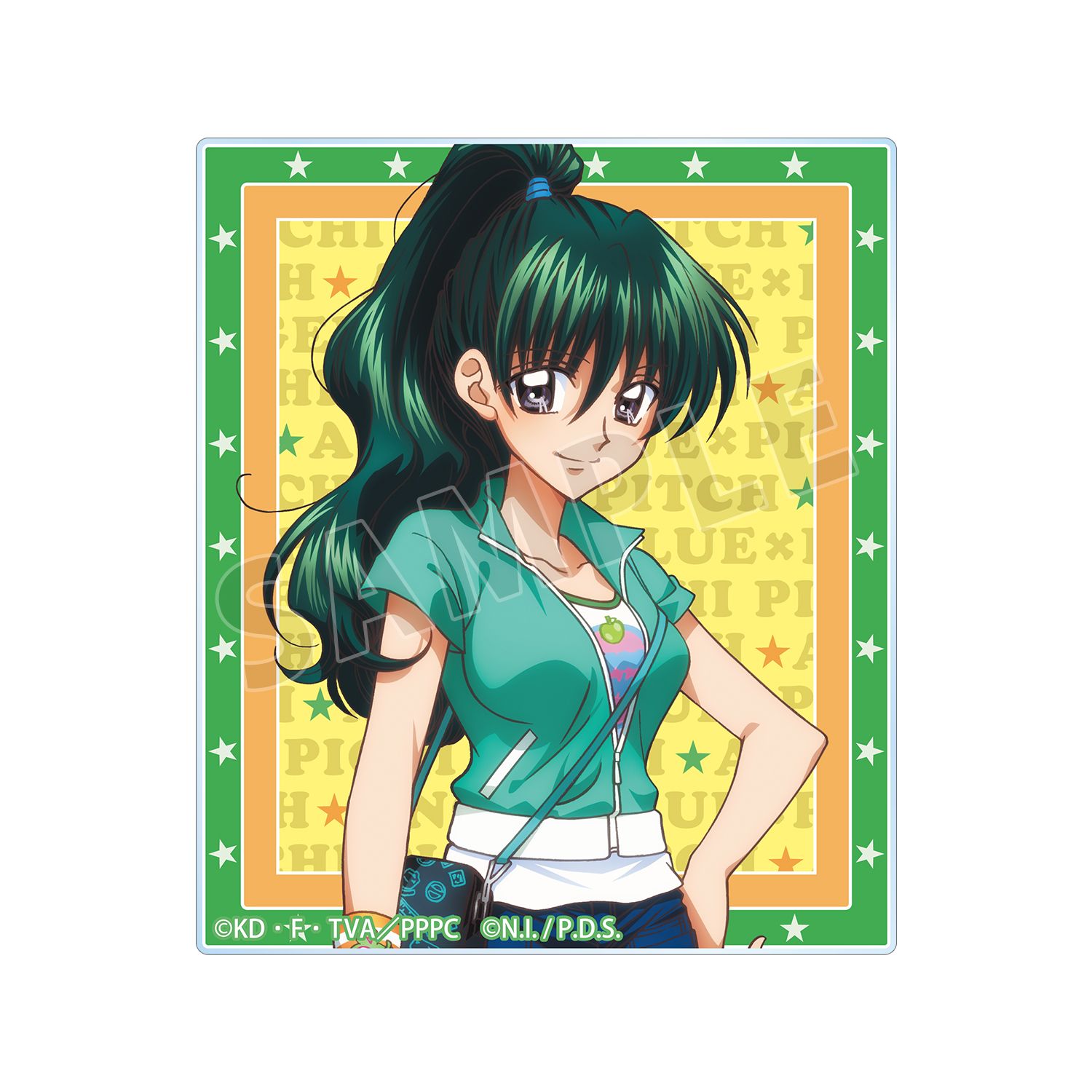 アニメ「ぴちぴちピッチ」 ANGEL BLUEコラボ 描き下ろし 洞院 リナ アクリルカード ver.A - 公式商品画像 | AniSmile