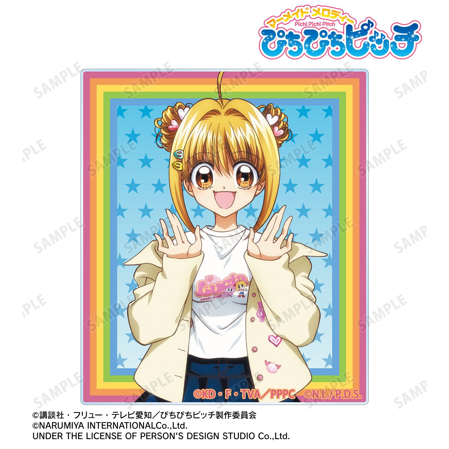 アニメ「ぴちぴちピッチ」 ANGEL BLUEコラボ 描き下ろし 七海 るちあ アクリルカード ver.B 画像 2 | AniSmile