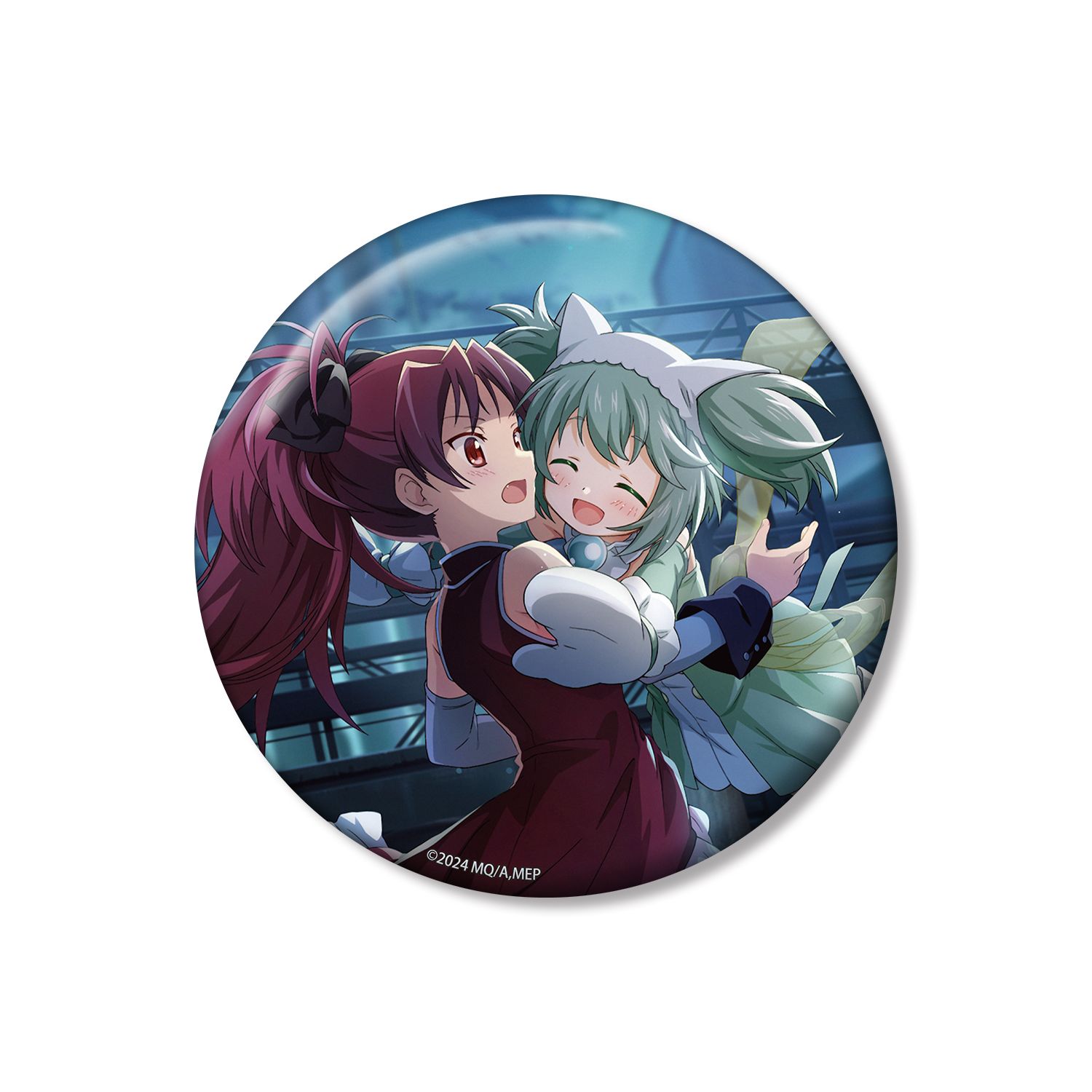 魔法少女まどか☆マギカ Magia Exedra ゆま、やったよ! 100mm缶バッジ - 公式商品画像 | AniSmile