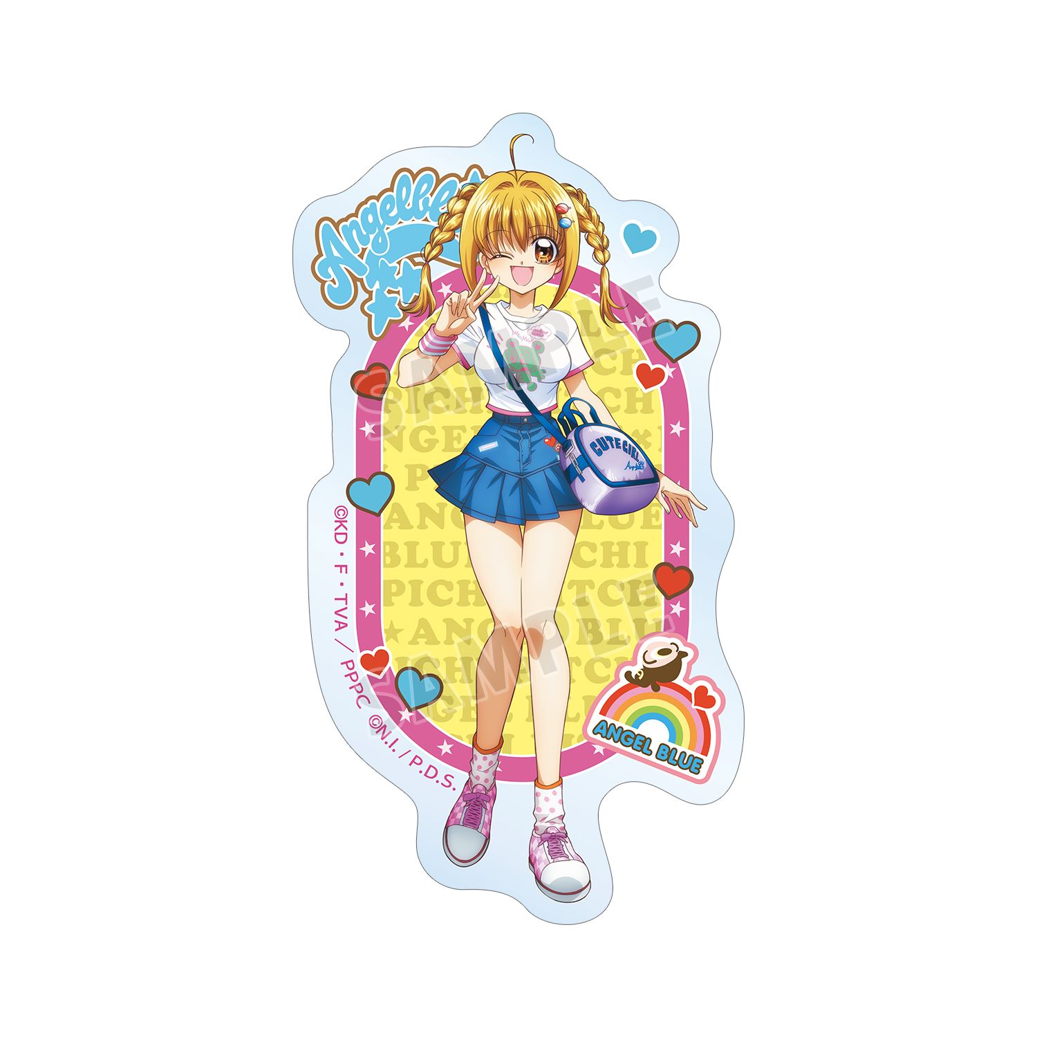 アニメ「ぴちぴちピッチ」 ANGEL BLUEコラボ 描き下ろし 七海 るちあ クリアダイカットステッカー ver.A - 公式商品画像 | AniSmile