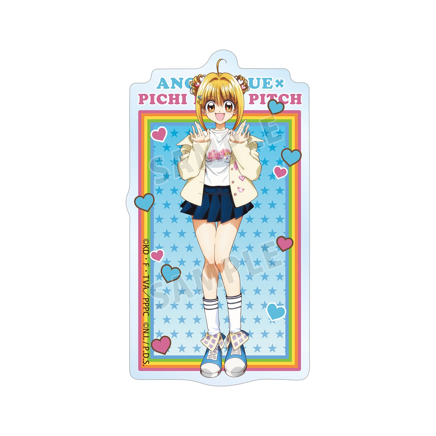 アニメ「ぴちぴちピッチ」 ANGEL BLUEコラボ 描き下ろし 七海 るちあ クリアダイカットステッカー ver.B - 公式商品画像 | AniSmile