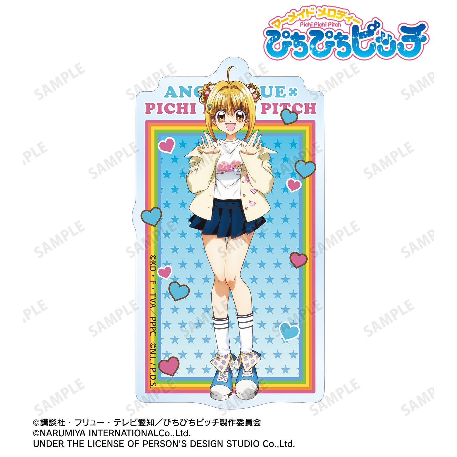 アニメ「ぴちぴちピッチ」 ANGEL BLUEコラボ 描き下ろし 七海 るちあ クリアダイカットステッカー ver.B 画像 2 | AniSmile