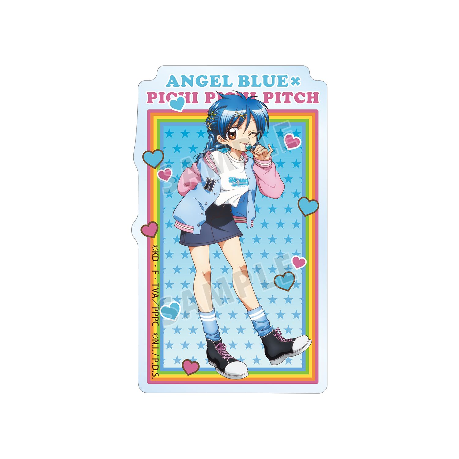 アニメ「ぴちぴちピッチ」 ANGEL BLUEコラボ 描き下ろし 宝生 波音 クリアダイカットステッカー ver.B - 公式商品画像 | AniSmile