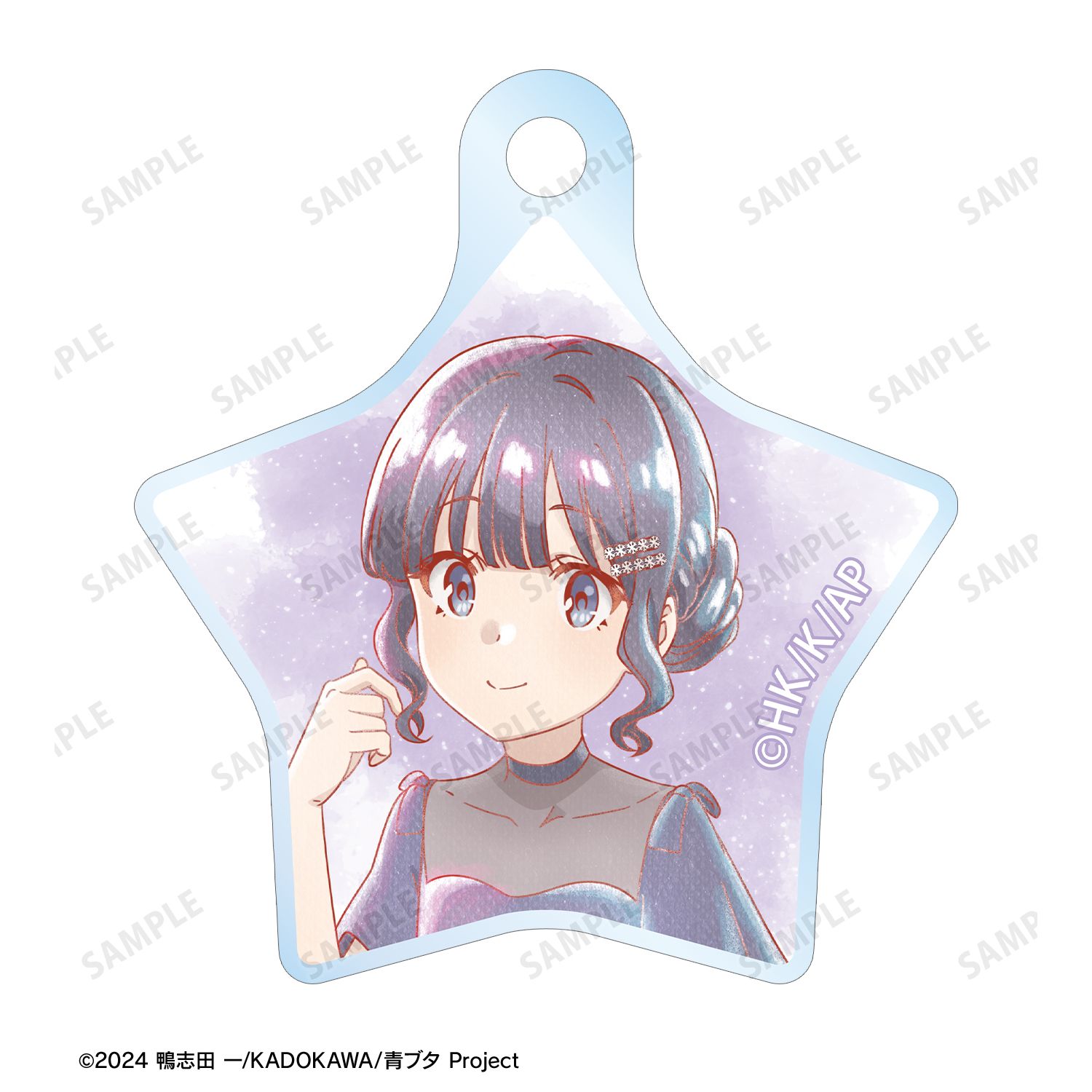 「青春ブタ野郎」シリーズ 描き下ろし 牧之原翔子 星空ドレスver. Ani-Art aqua label 2連ワイヤーアクリルキーホルダー 画像 3 | AniSmile