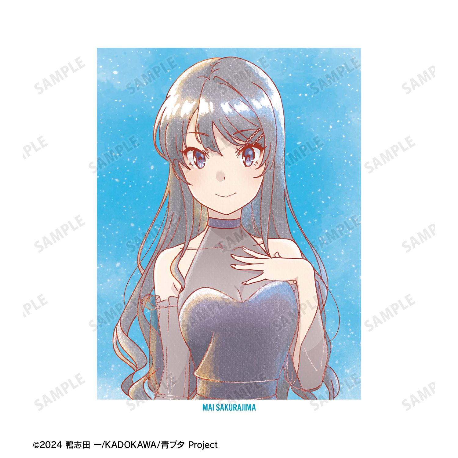 「青春ブタ野郎」シリーズ 描き下ろし 桜島麻衣 星空ドレスver. Ani-Art aqua label Teeユニセックス(サイズ/XL) 画像 3 | AniSmile