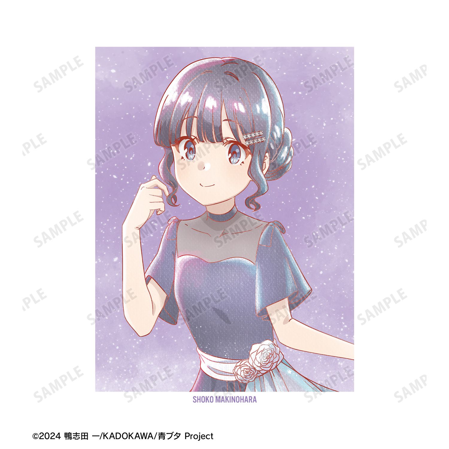 「青春ブタ野郎」シリーズ 描き下ろし 牧之原翔子 星空ドレスver. Ani-Art aqua label Teeユニセックス(サイズ/XL) 画像 3 | AniSmile