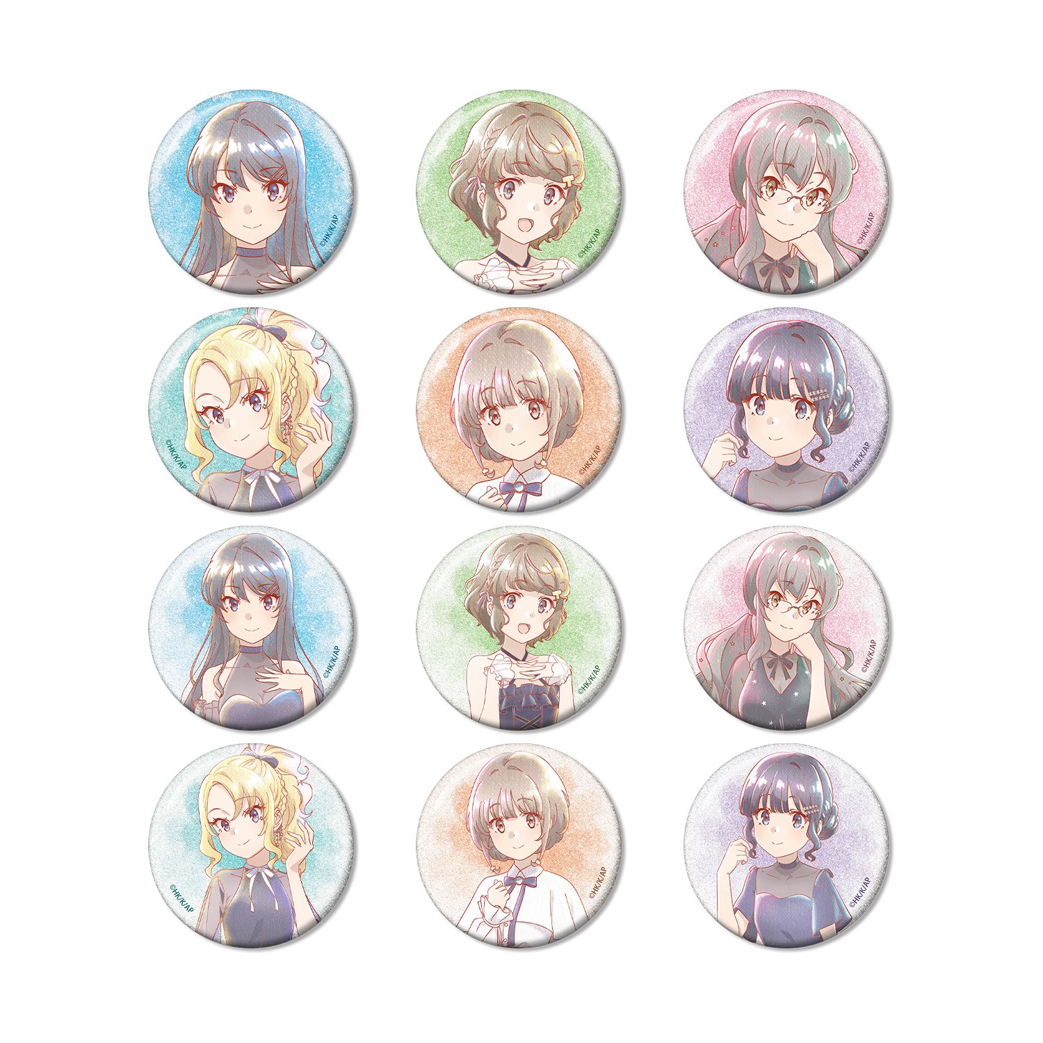 「青春ブタ野郎」シリーズ 描き下ろし 星空ドレスver. トレーディング Ani-Art aqua label グリッター缶バッジ(単位/単品) - 公式商品画像 | AniSmile