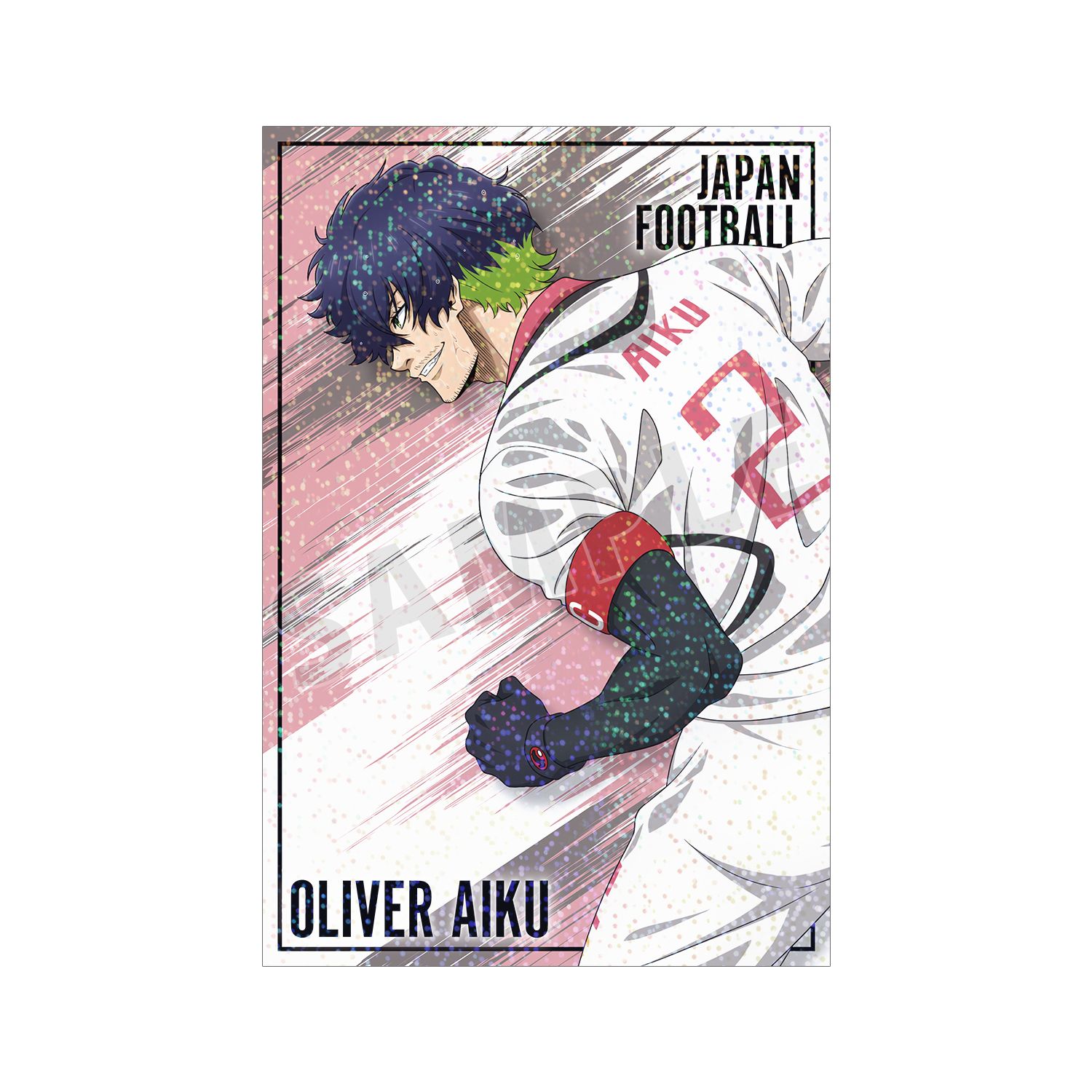 TVアニメ『ブルーロック』 描き下ろし オリヴァ・愛空 戦う背中×雨ver. ホログラムポストカード - 公式商品画像 | AniSmile
