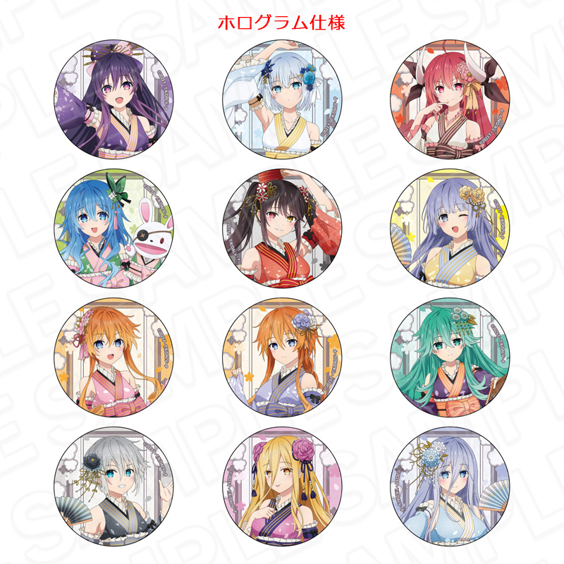 デート・ア・ライブⅤ カンバッジ(ランダム) 和服アイドル ver. 画像 2 | AniSmile