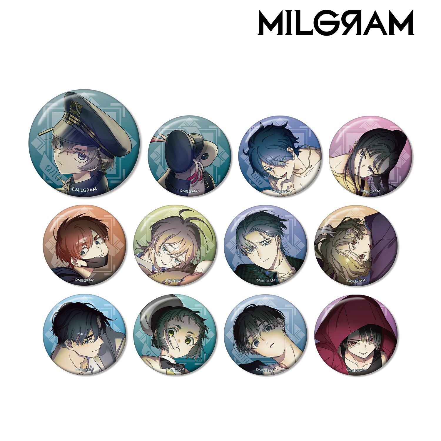 MILGRAM -ミルグラム- 描き下ろしイラスト 3rd Anniversary ver. トレーディング缶バッジ(単位/単品) 画像 2 | AniSmile