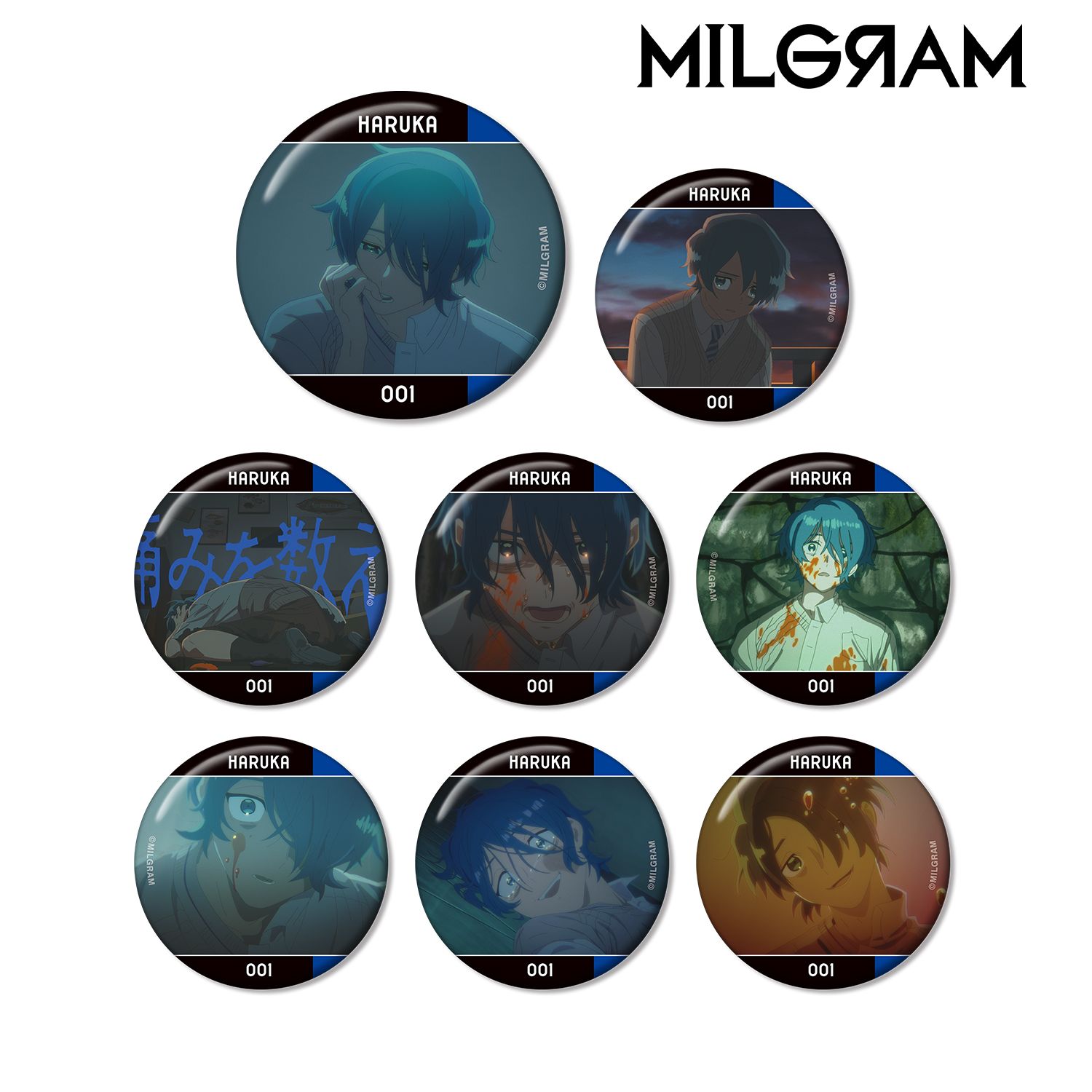 MILGRAM -ミルグラム- トレーディング MV 缶バッジ ハルカ『全知全悩』(単位/単品) 画像 2 | AniSmile