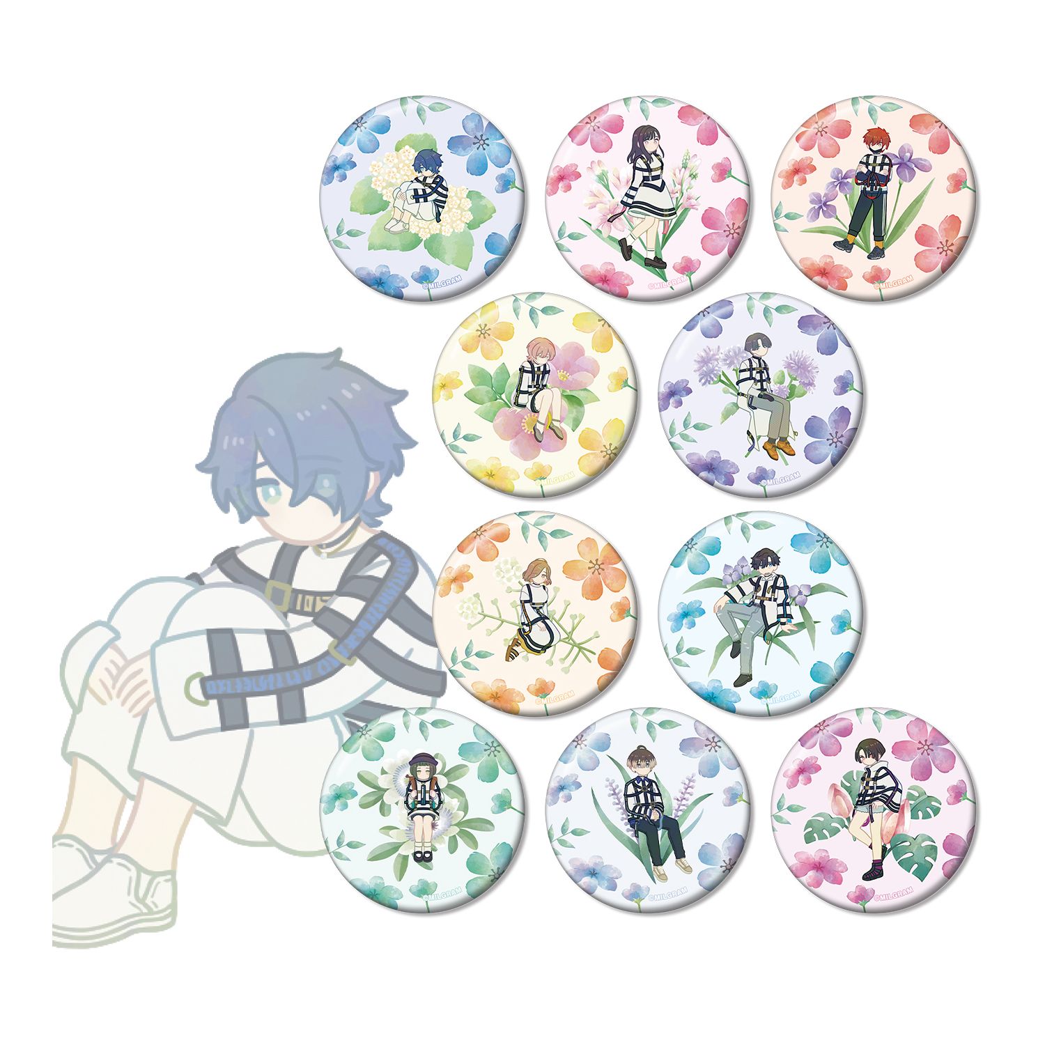 MILGRAM -ミルグラム- トレーディング Botania 缶バッジ(単位/単品) - 公式商品画像 | AniSmile