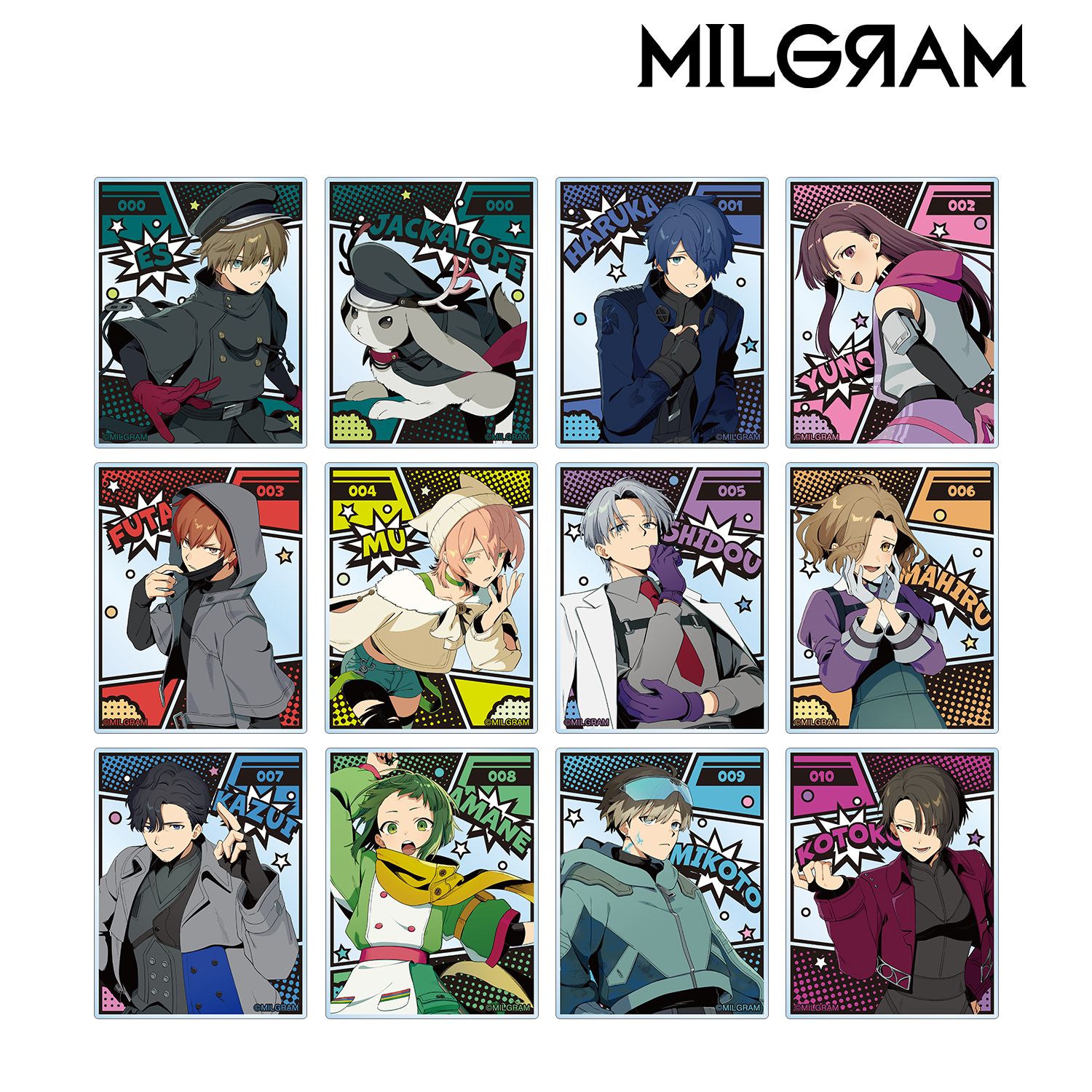 MILGRAM -ミルグラム- 描き下ろし アメコミ風ver. トレーディングアクリルカード(単位/単品) - 公式商品画像 | AniSmile