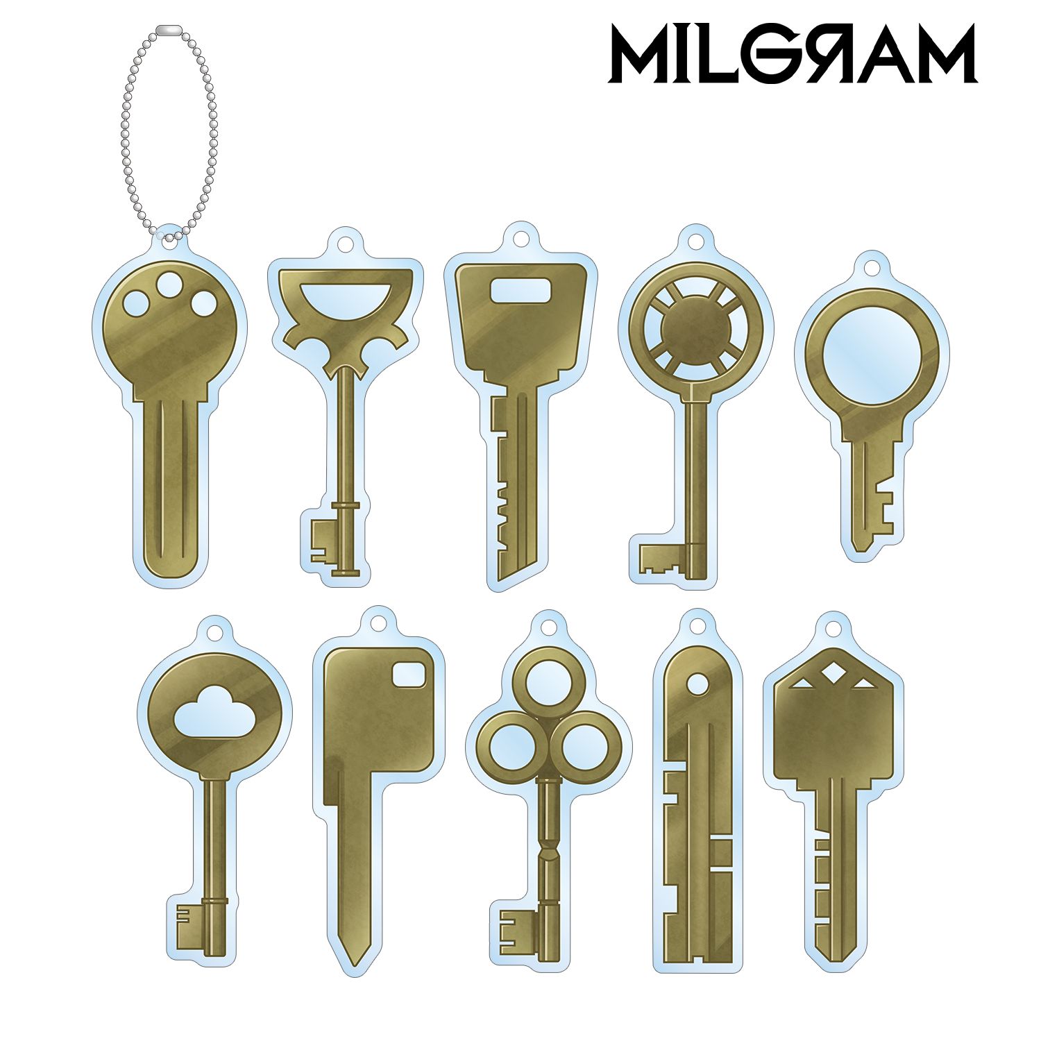 MILGRAM -ミルグラム- トレーディング 鍵モチーフ アクリルキーホルダー(単位/単品) 画像 2 | AniSmile