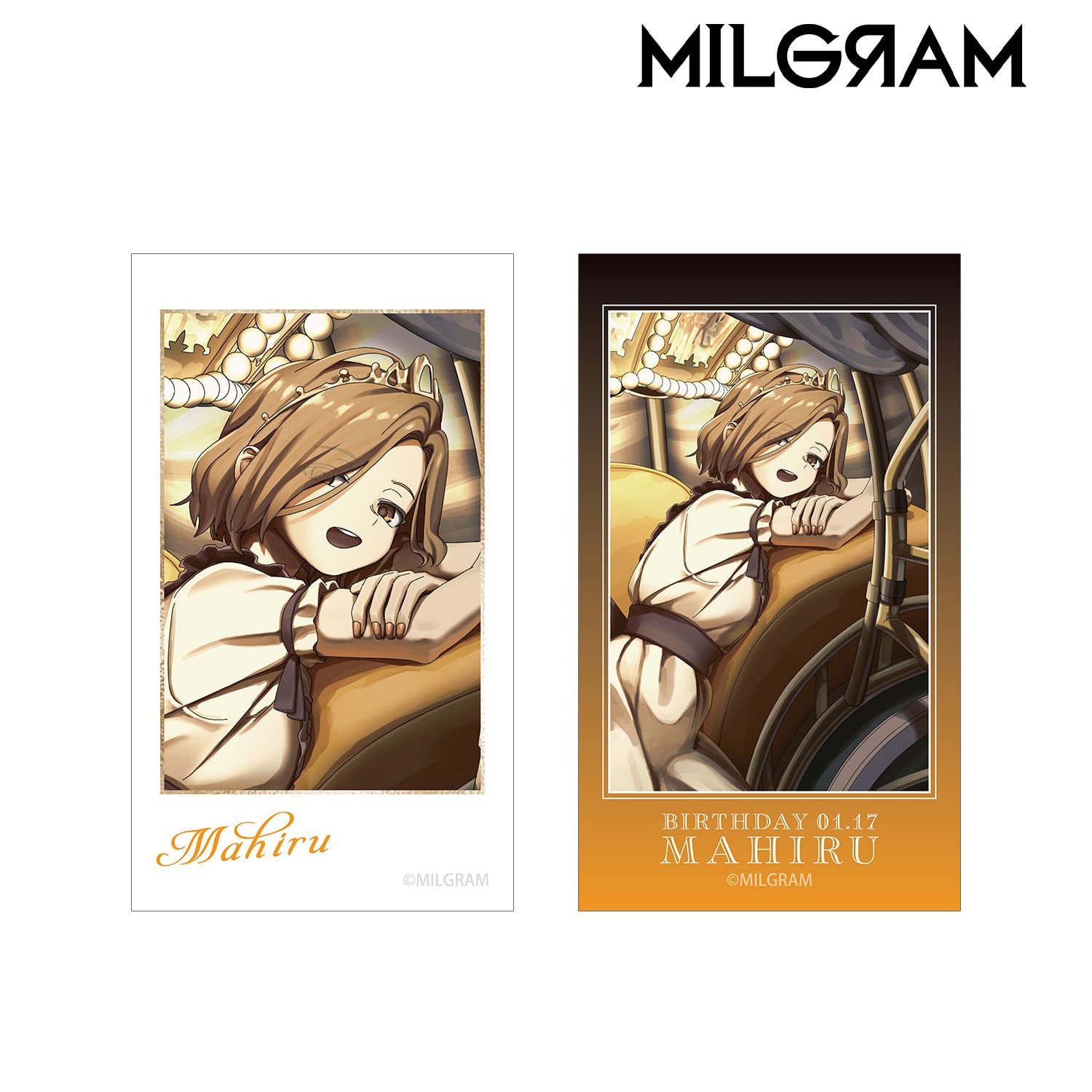 MILGRAM -ミルグラム- 描き下ろし マヒル バースデーver. 第3弾 Ani-Frame2枚セット 图片 2 | AniSmile