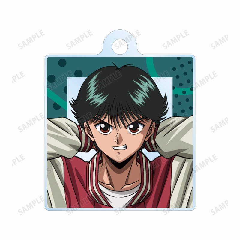 TVアニメ『幽☆遊☆白書』 描き下ろしイラスト 浦飯幽助 90’sカジュアルver. 2連ワイヤーアクリルキーホルダー 画像 2 | AniSmile