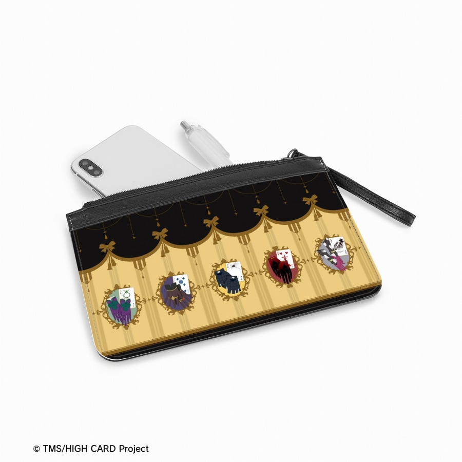 HIGHCARD モチーフ柄 PUレザーフラットポーチ 画像 3 | AniSmile