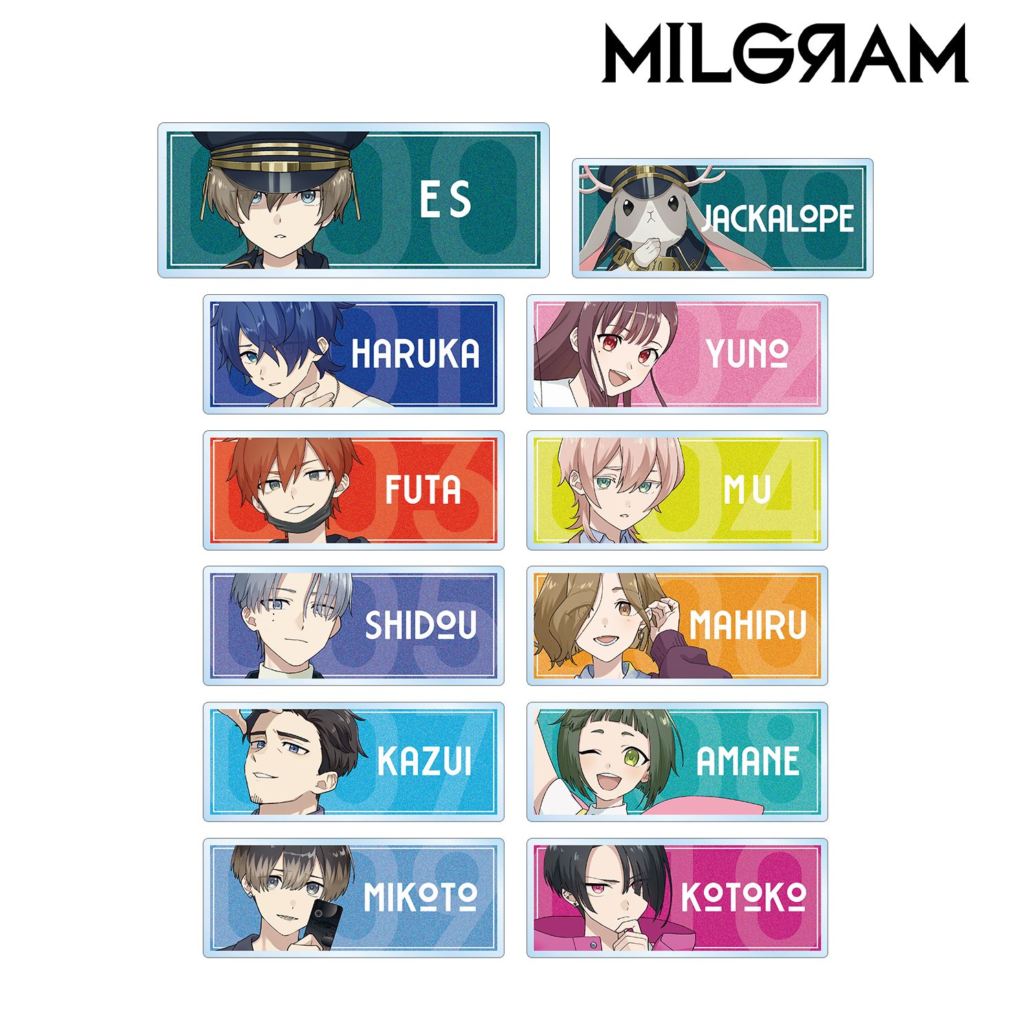 MILGRAM -ミルグラム- 描き下ろしイラスト 第一審MV衣装ver. トレーディングアクリルネームプレート(単位/単品) 画像 5 | AniSmile