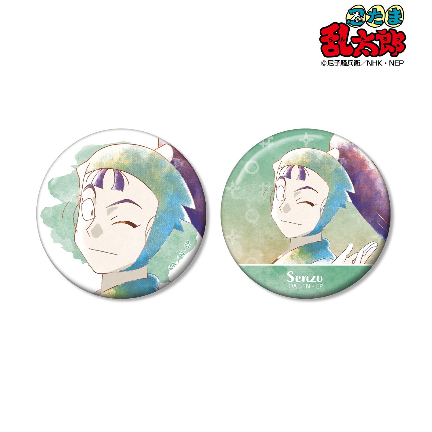 忍たま乱太郎 立花仙蔵 Ani-Art aqua label 第3弾 缶バッジ2個セット 画像 2 | AniSmile