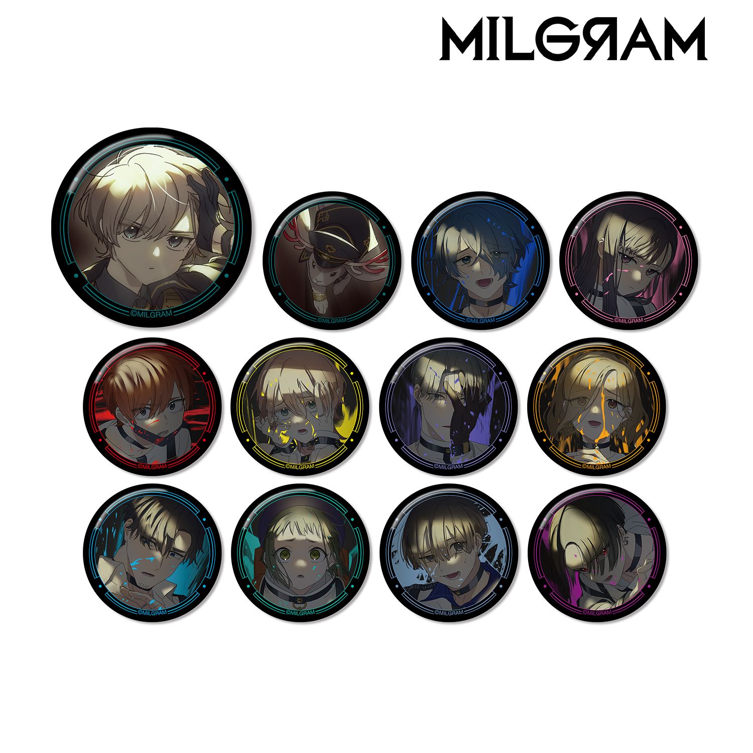 MILGRAM -ミルグラム- 描き下ろしイラスト 2nd Anniversary ver. トレーディング缶バッジ(単位/単品) 画像 4 | AniSmile