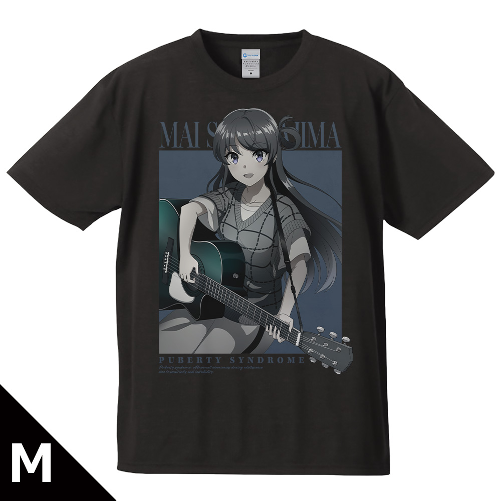 青春ブタ野郎はサンタクロースの夢を見ない Tシャツ 桜島麻衣 ギターガールver. 【描き下ろし】 Mサイズ - 公式商品画像 | AniSmile